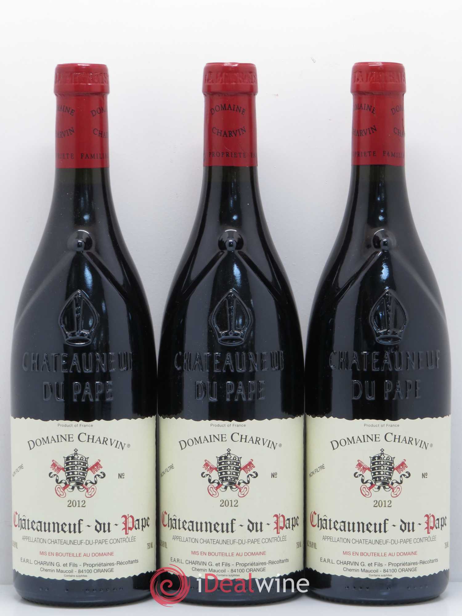 Châteauneuf-du-Pape Charvin (Domaine) 2012 - Lot de 3 bouteilles - 0