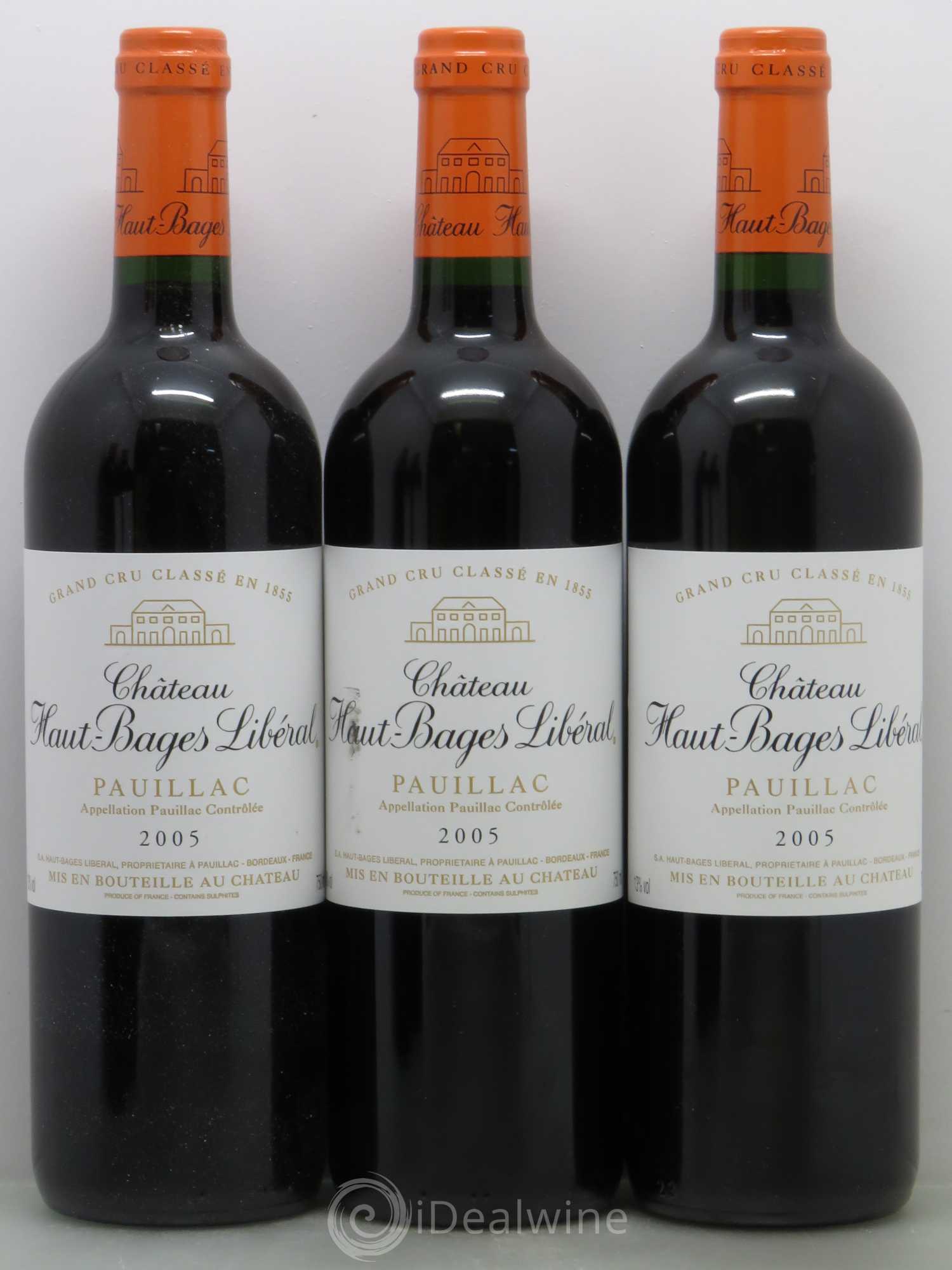 Château Haut Bages Libéral 5ème Grand Cru Classé 2005 - Lot de 5 bouteilles - 1