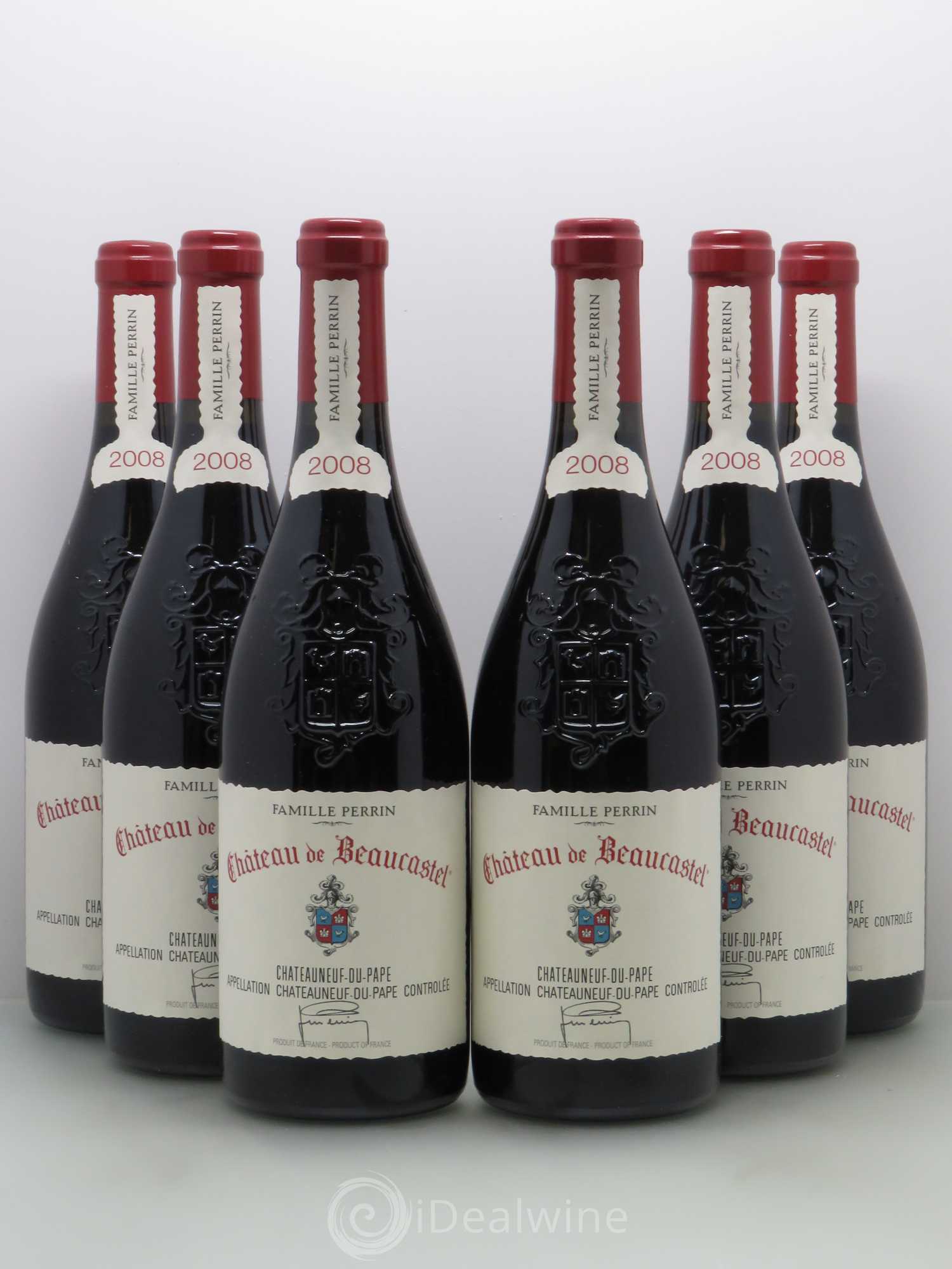Châteauneuf-du-Pape Château de Beaucastel Famille Perrin 2008 - Lot de 6 bouteilles - 0