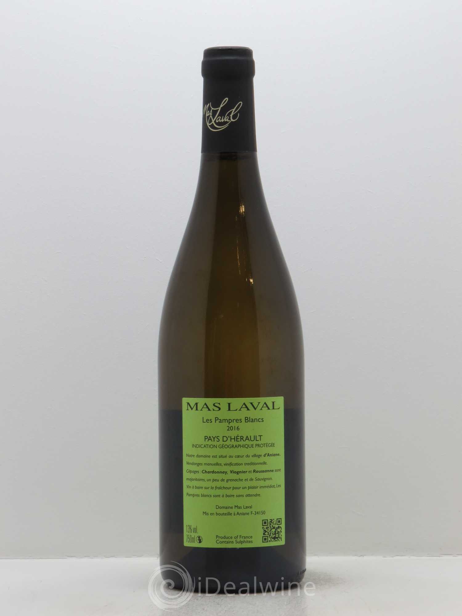 Pays d'Hérault Mas Laval Les Pampres Joël Laval 2016 - Lot de 1 bouteille - 1