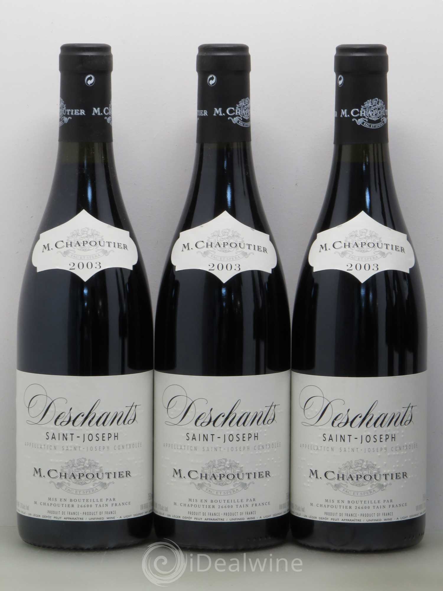 Saint-Joseph Deschants Chapoutier 2003 - Lot de 6 bouteilles - 1