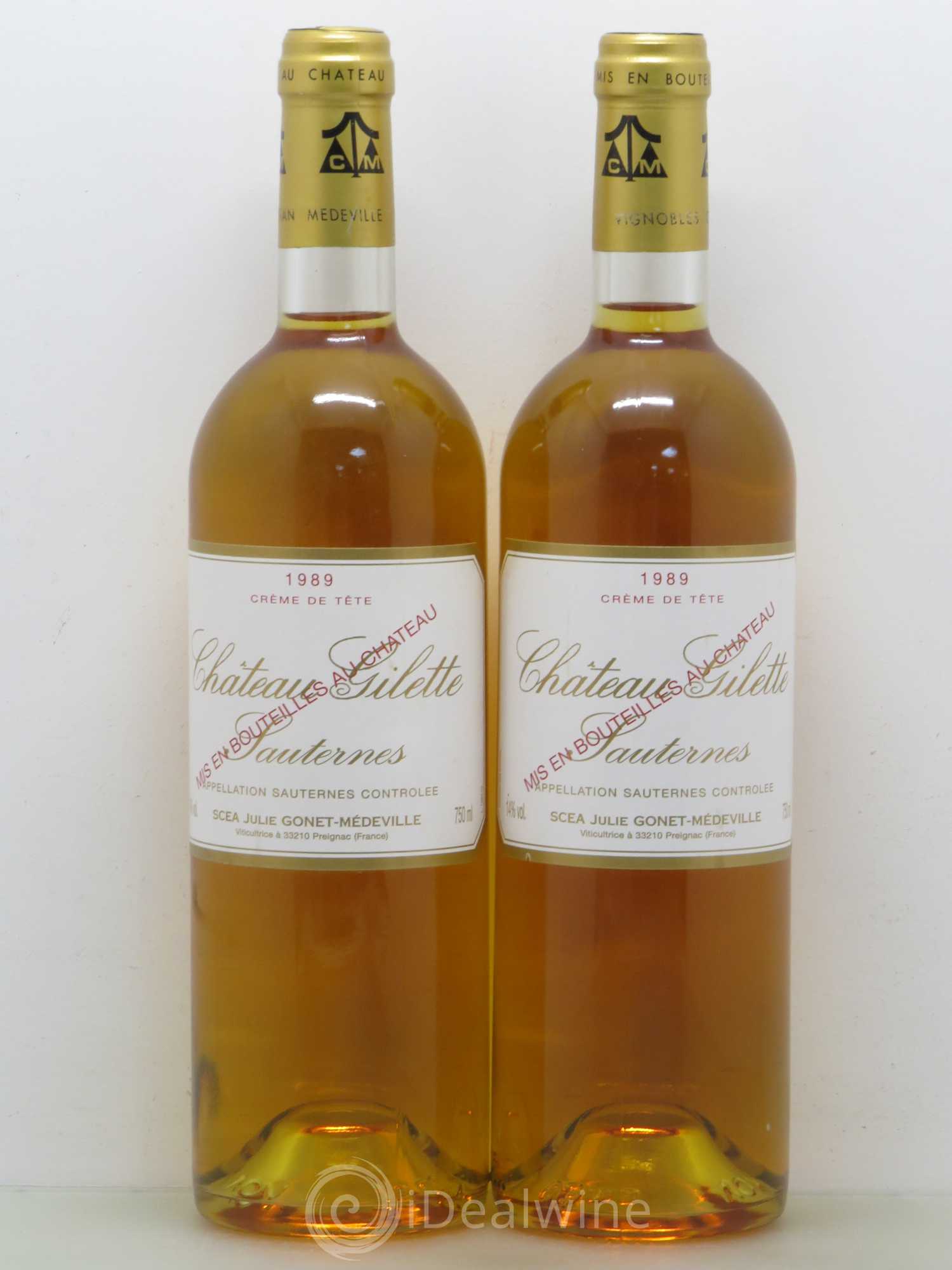 Château Gilette 1989 - Lotto di 2 bottiglie - 0