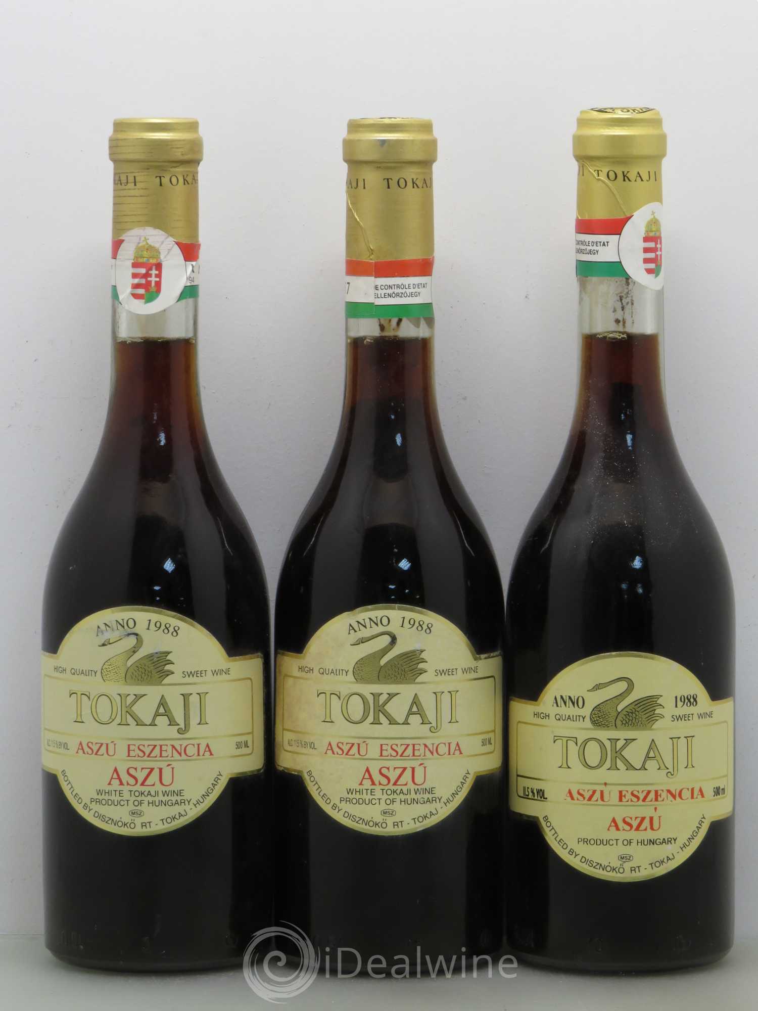 Tokaji 1988 - Posten von 3 Demi-Flaschen - 0