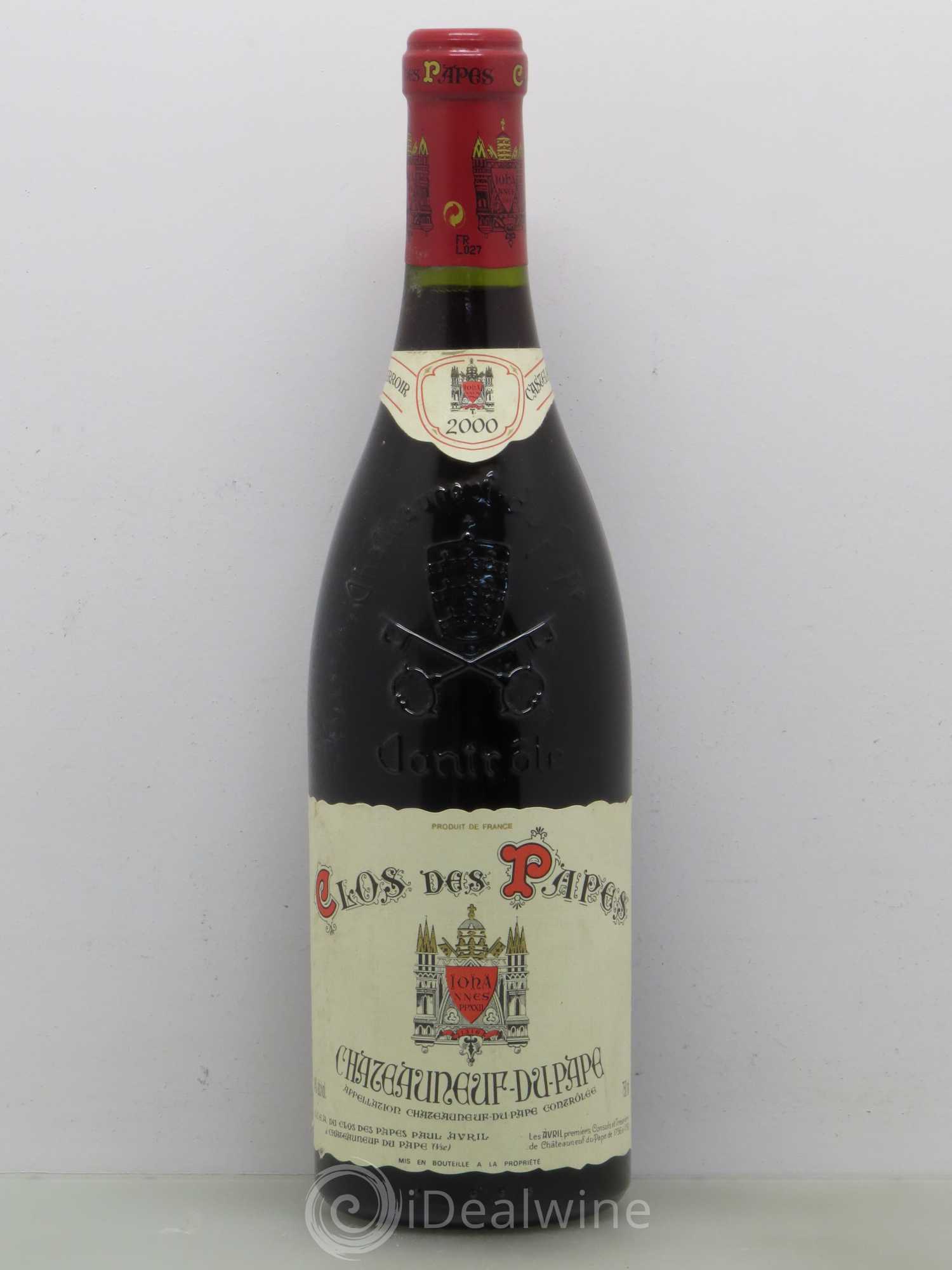 Châteauneuf-du-Pape Clos des Papes - Paul Avril 2000 - Lot de 1 bouteille - 0