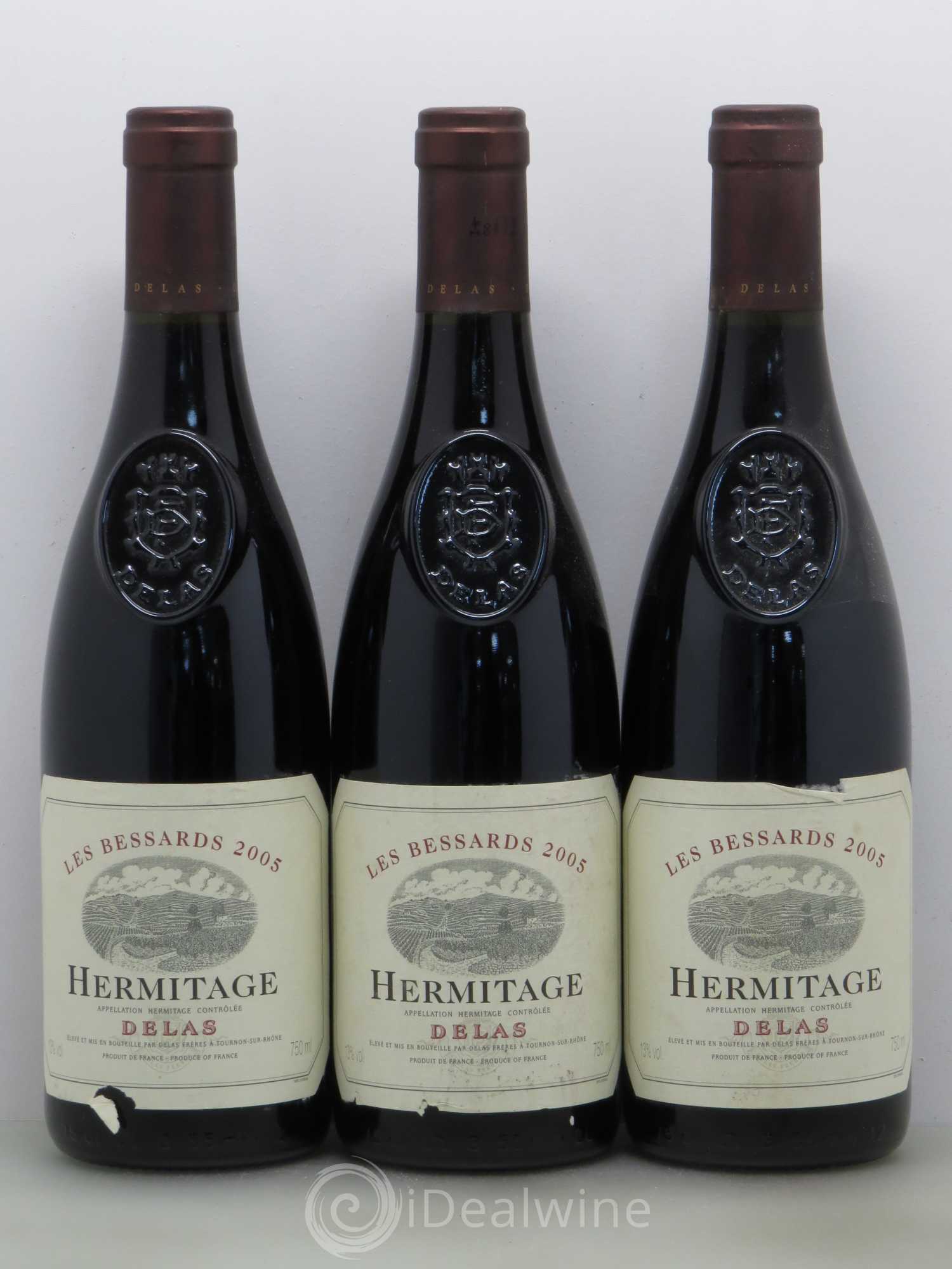 Hermitage Les Bessards Delas Frères 2005 - Lot de 3 bouteilles - 0