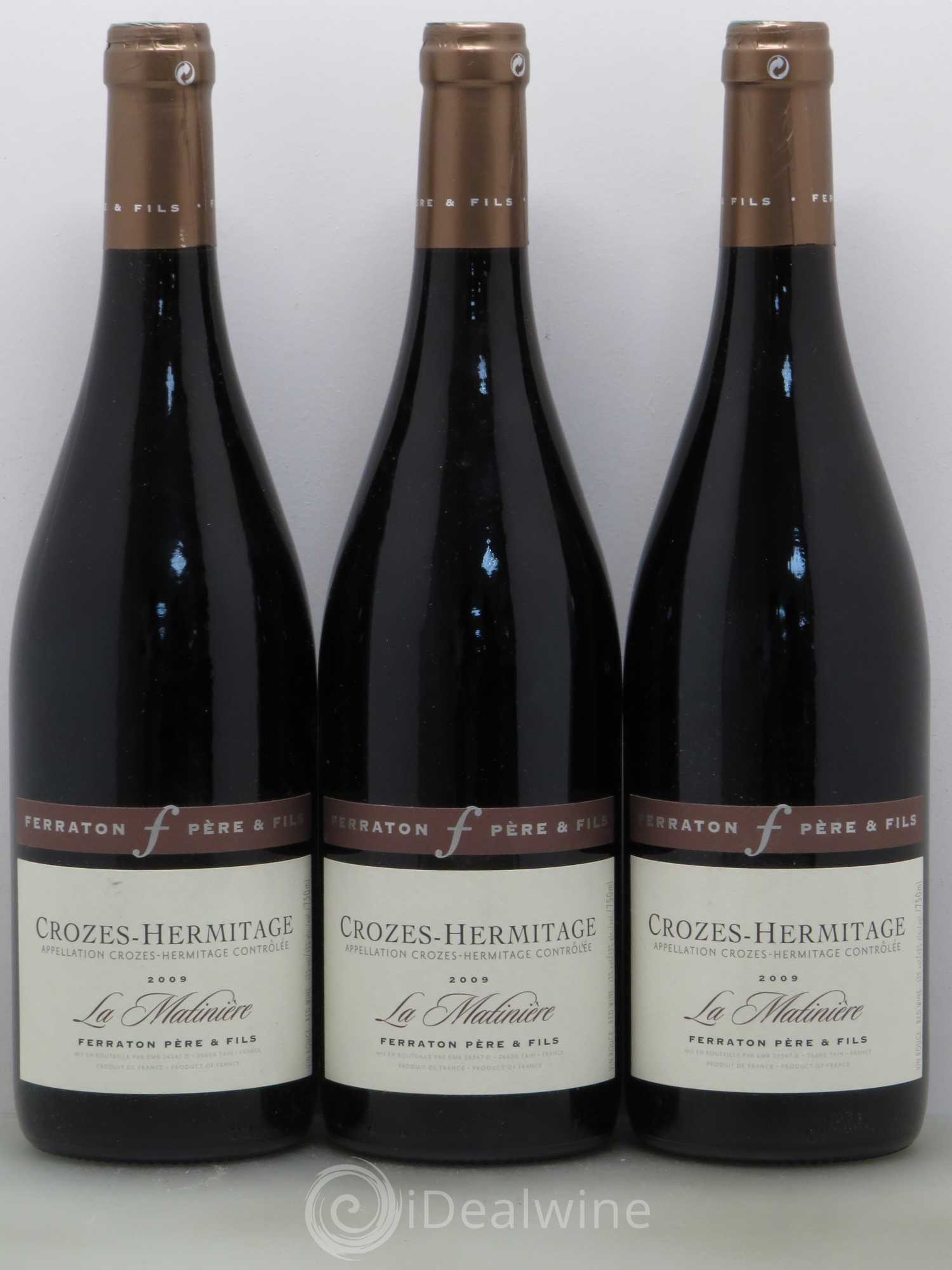 Crozes-Hermitage La Matinière Ferraton Père et Fils (Domaine) 2009 - Lot de 6 bouteilles - 1