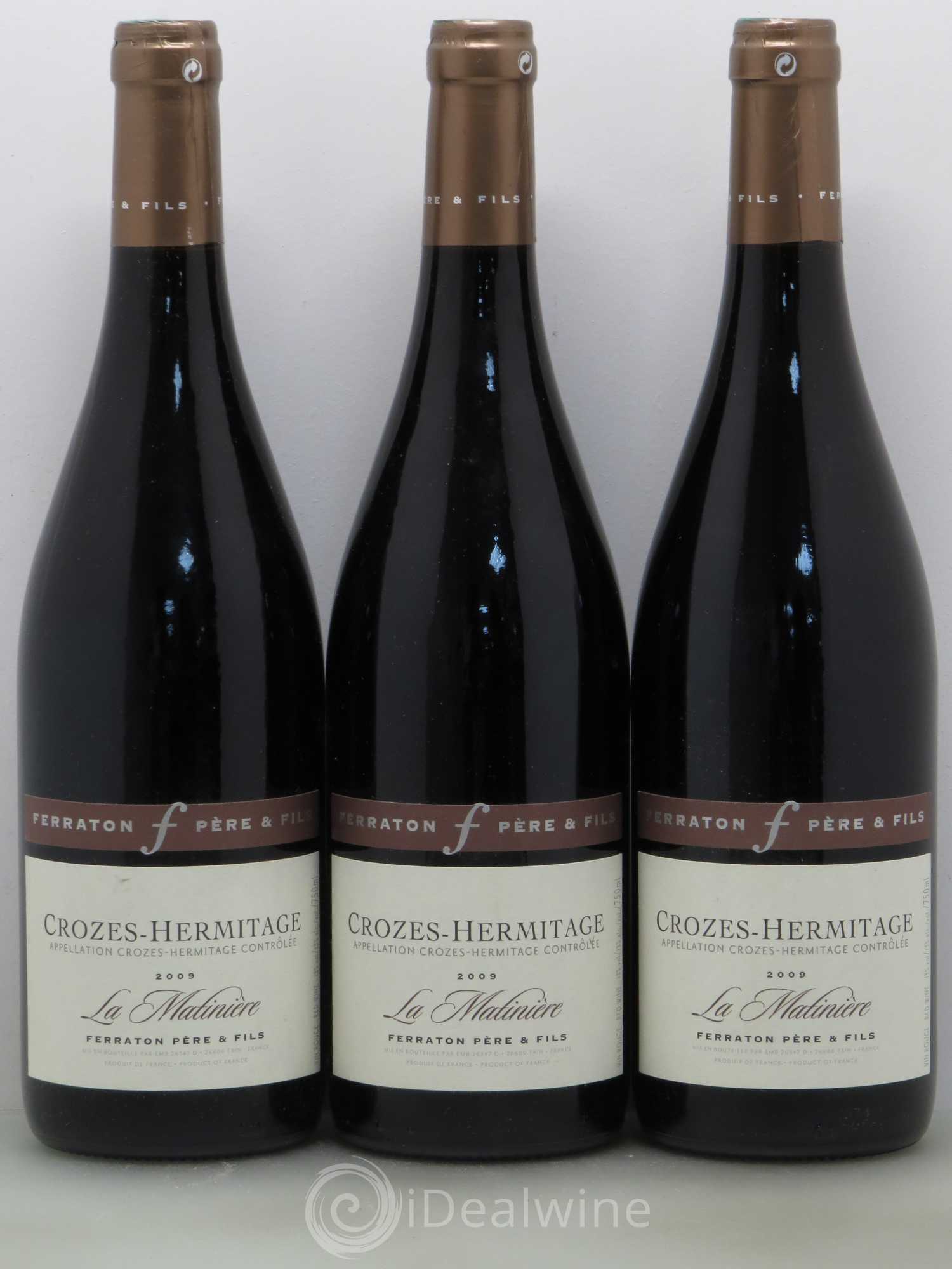 Crozes-Hermitage La Matinière Ferraton Père et Fils (Domaine) 2009 - Lot de 6 bouteilles - 2