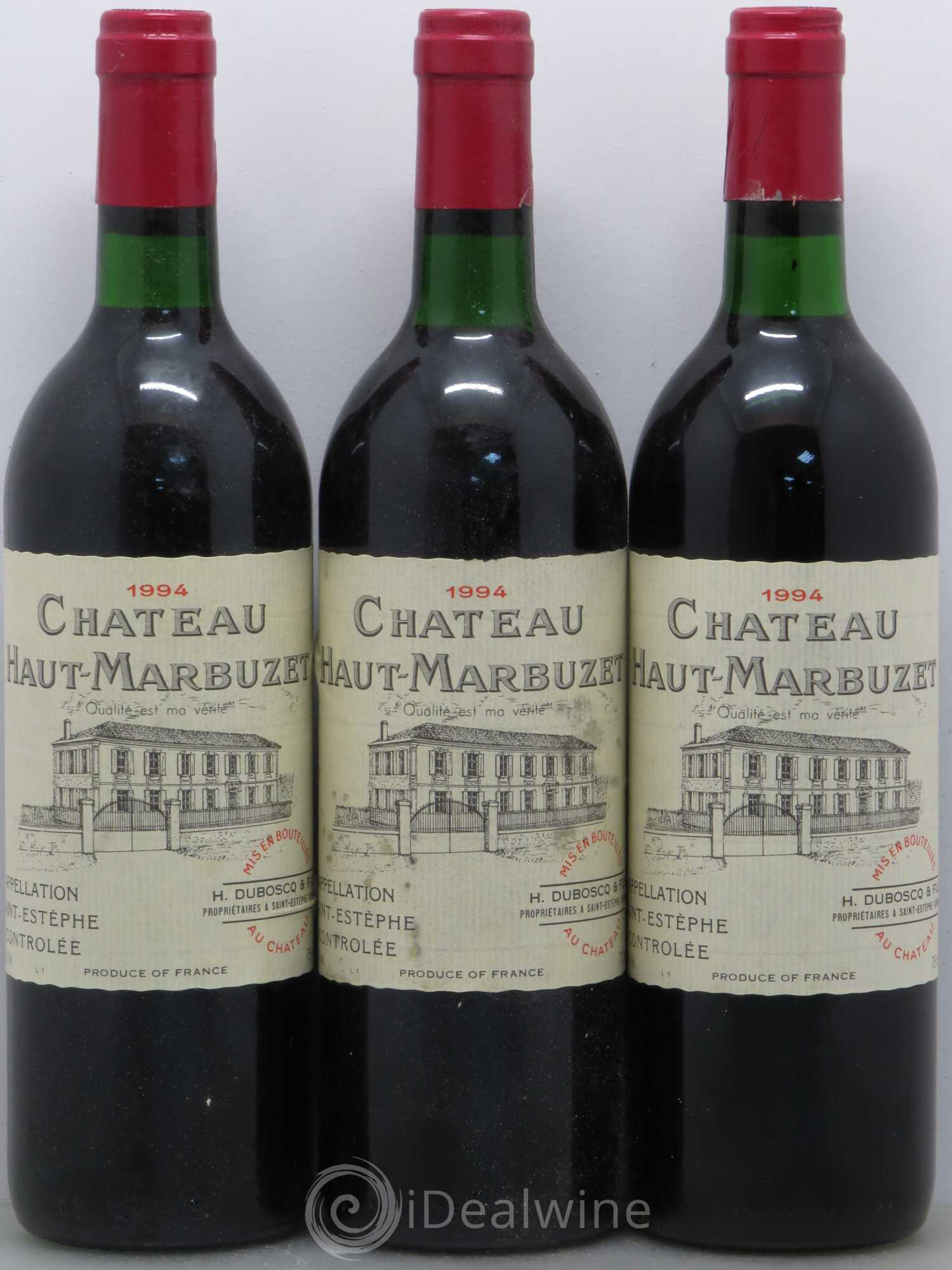 Château Haut Marbuzet 1994 - Lot de 12 bouteilles - 1