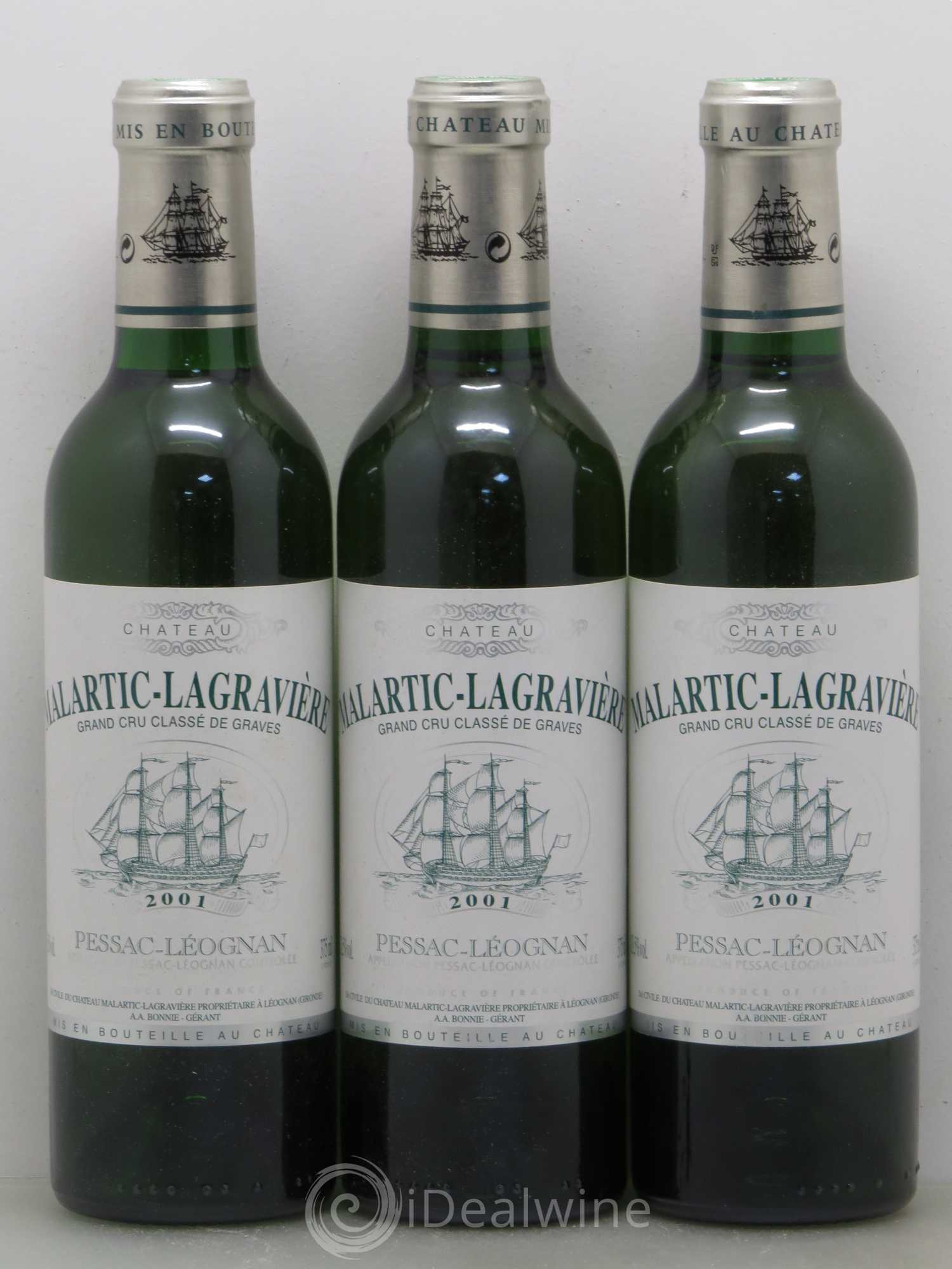 Château Malartic-Lagravière Cru Classé de Graves 2001 - Lot de 24 demi bouteilles - 1