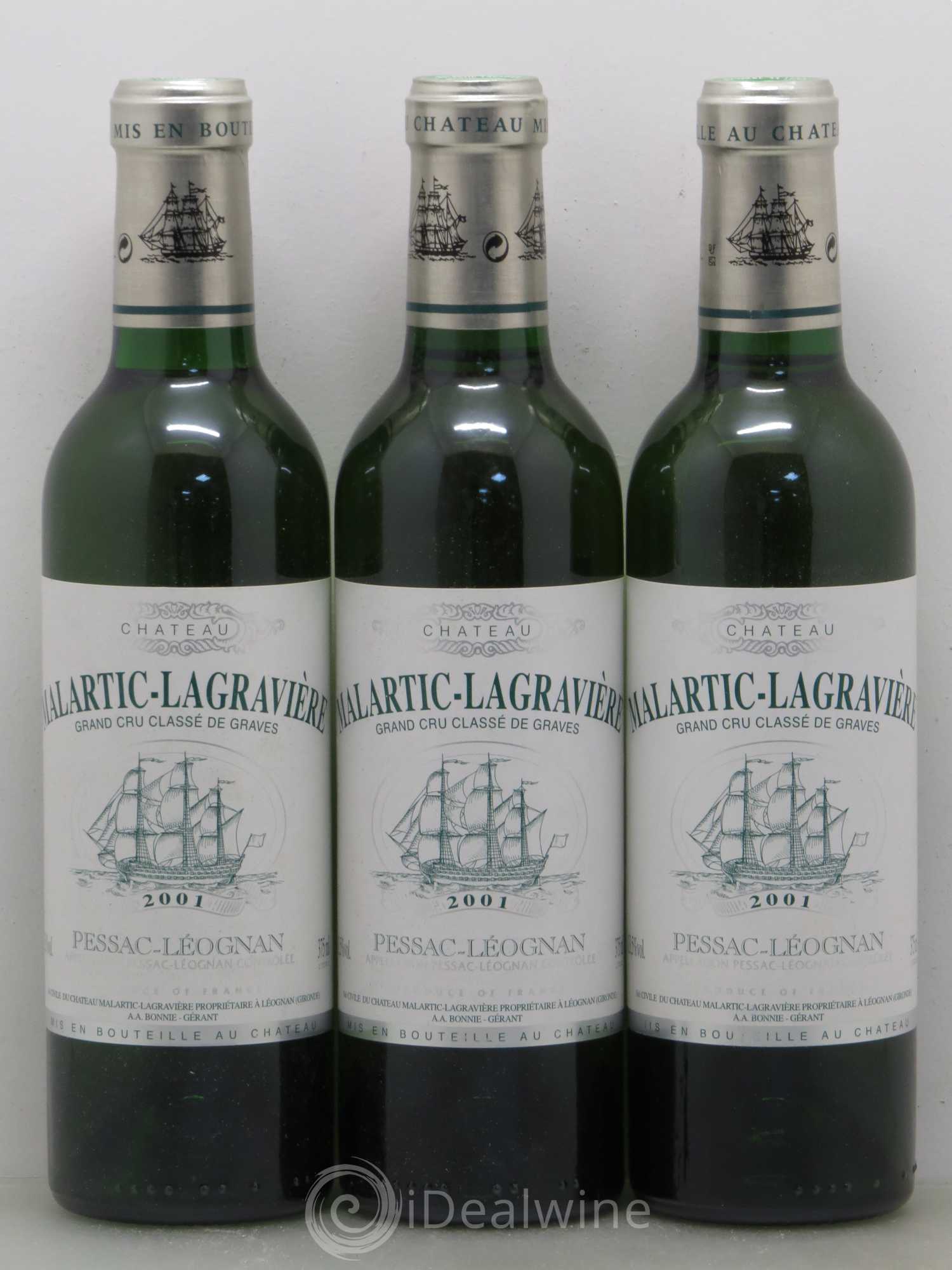 Château Malartic-Lagravière Cru Classé de Graves 2001 - Lot de 24 demi bouteilles - 2