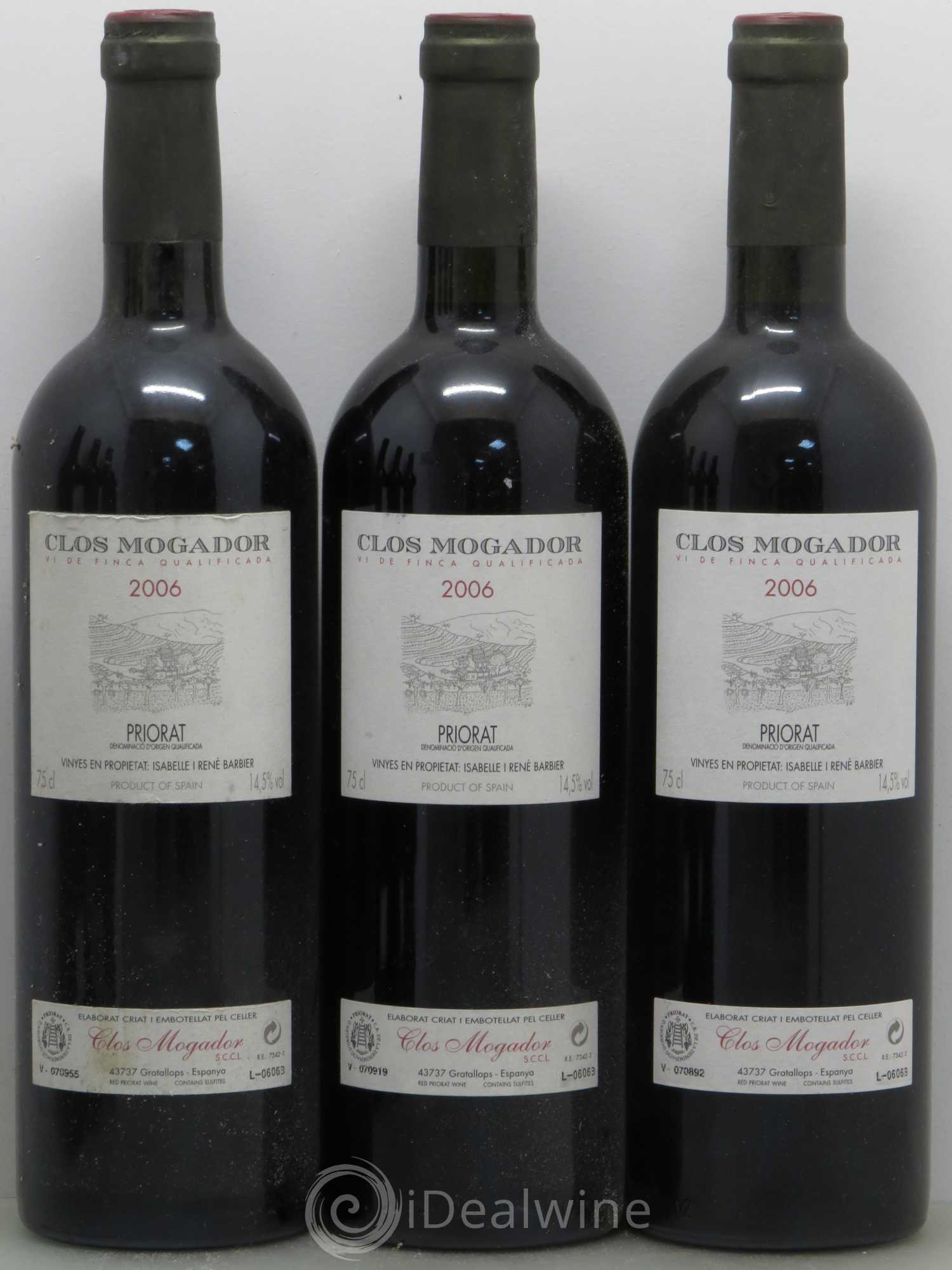 Priorat Clos Mogador DOCA René Barbier 2006 - Posten von 6 Flaschen - 1