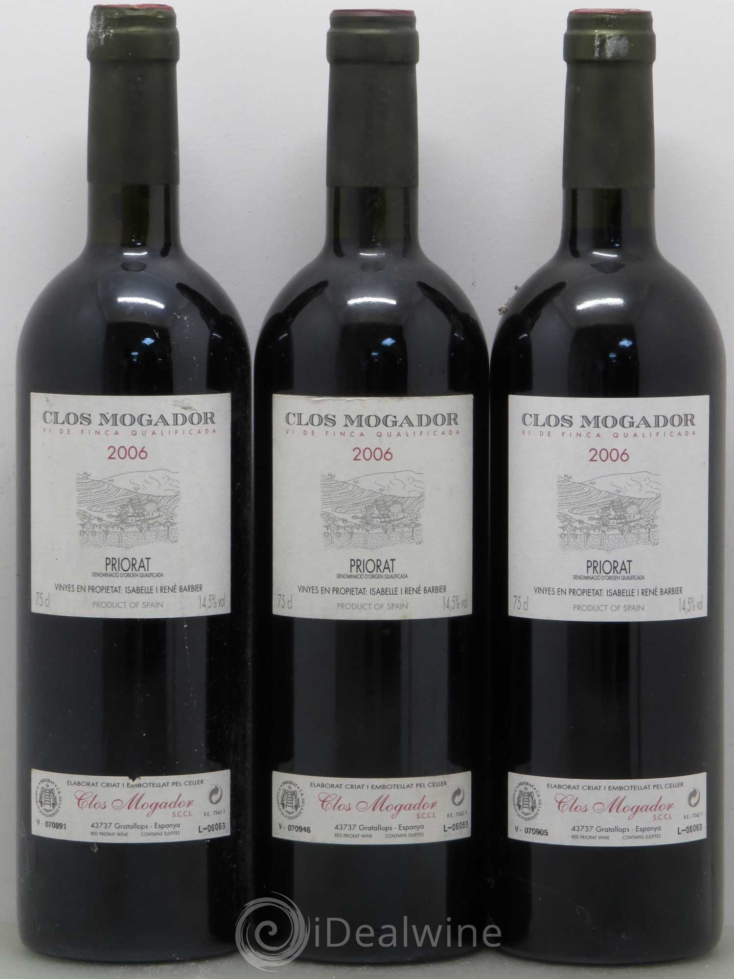 Priorat Clos Mogador DOCA René Barbier 2006 - Posten von 6 Flaschen - 2
