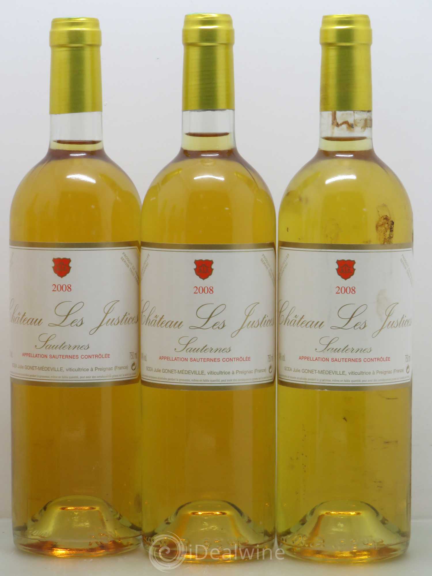 Château les Justices Cru Bourgeois 2008 - Lotto di 6 bottiglie - 1