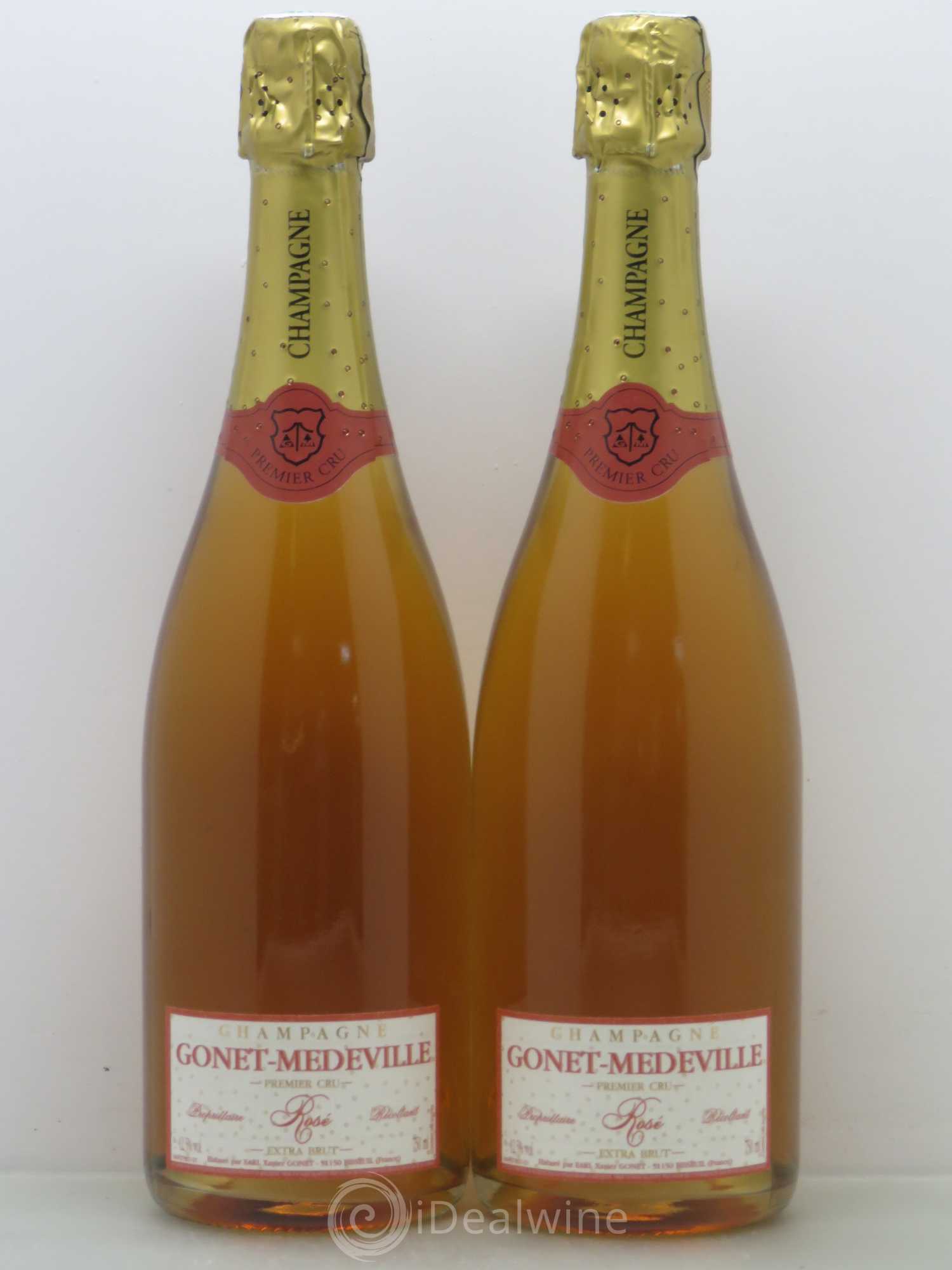 Champagne - 1er Cru Extra Brut Gonet Medeville - Posten von 2 Flaschen - 0