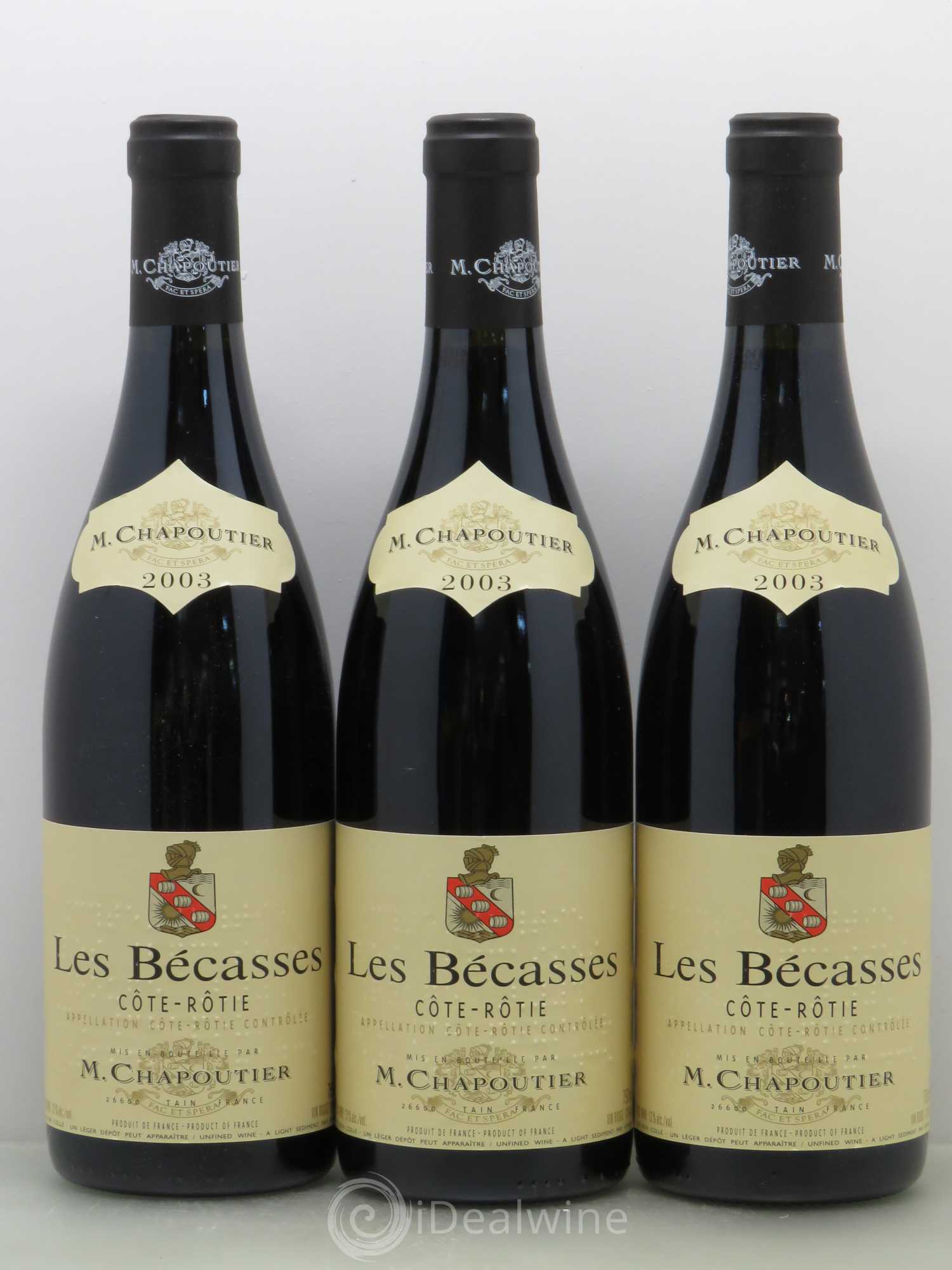 Côte-Rôtie Les Bécasses Chapoutier 2003 - Lot de 6 bouteilles - 2