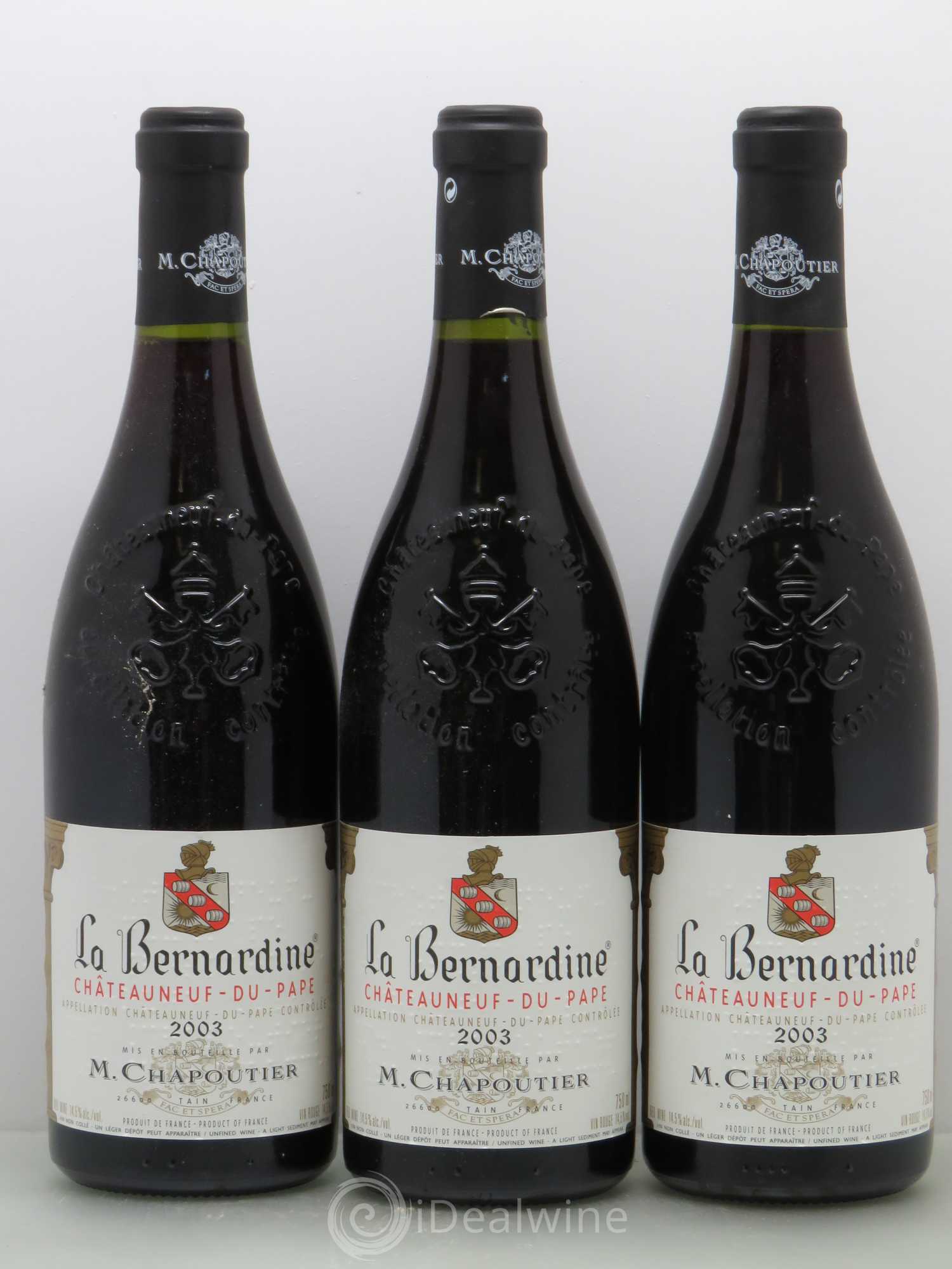 Châteauneuf-du-Pape La Bernardine Chapoutier 2003 - Lot de 6 bouteilles - 2