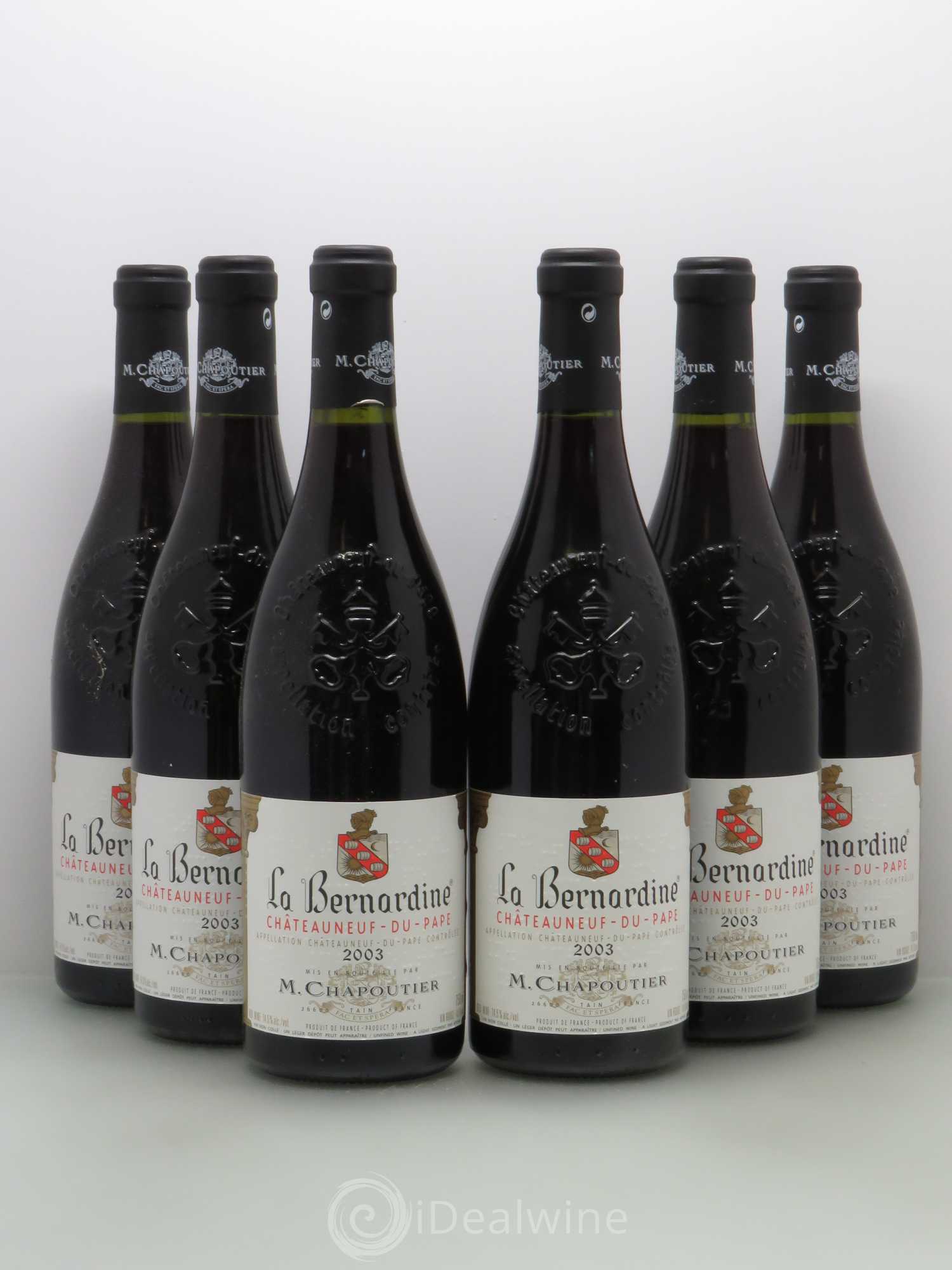 Châteauneuf-du-Pape La Bernardine Chapoutier 2003 - Lot de 6 bouteilles - 0