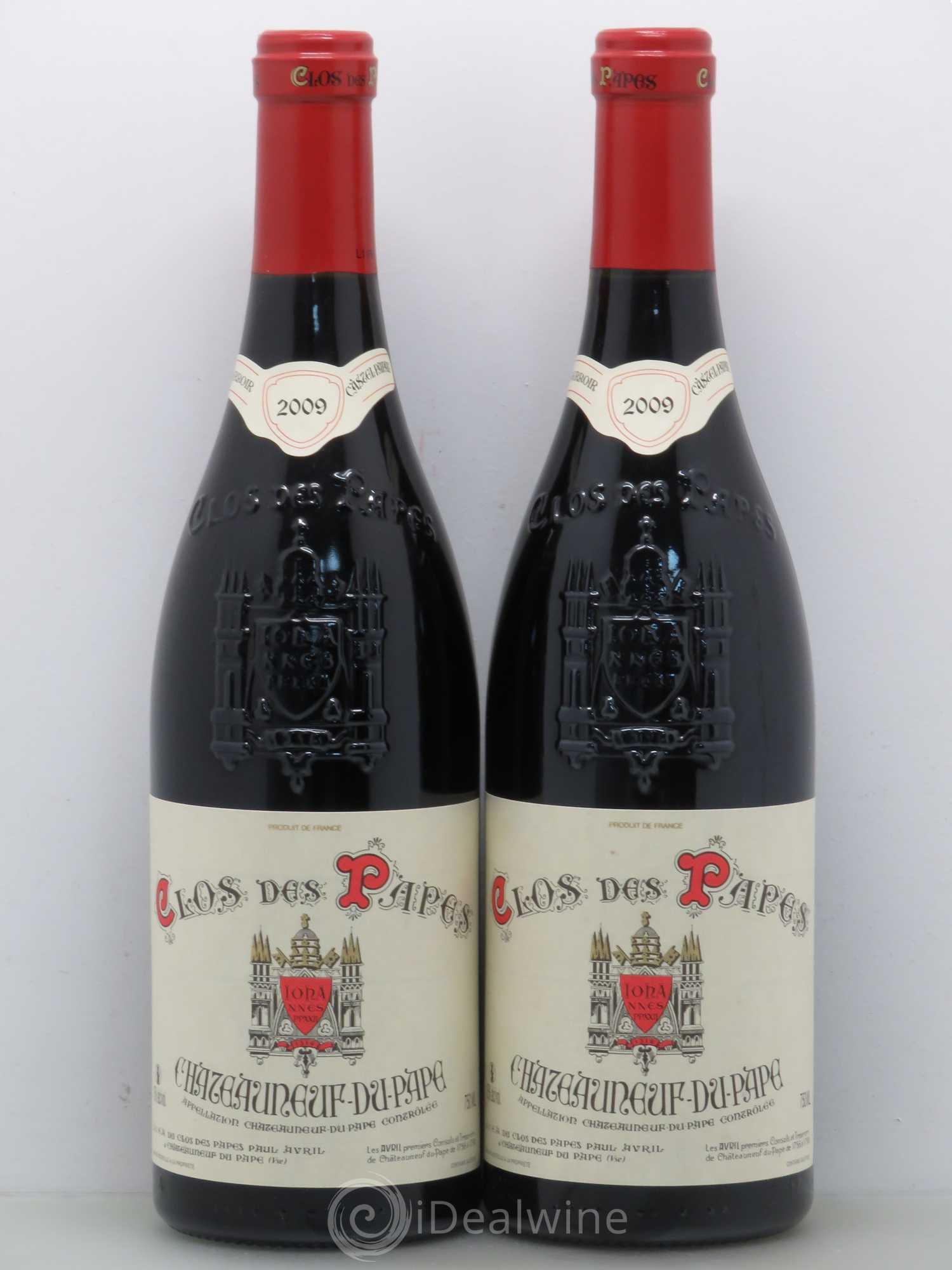 Châteauneuf-du-Pape Clos des Papes - Paul Avril 2009 - Lot de 2 bouteilles - 0