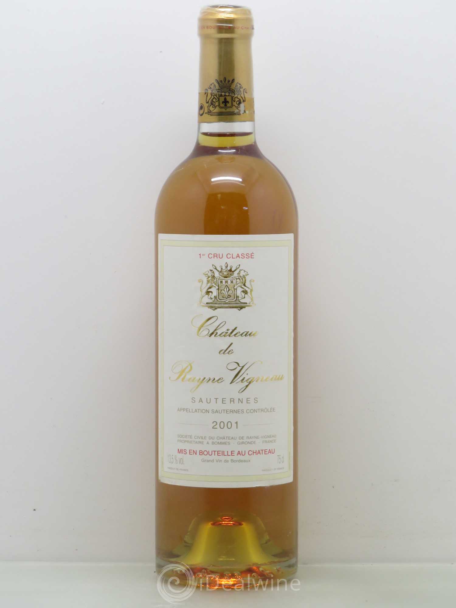 Château de Rayne Vigneau 1er Grand Cru Classé 2001 - Lotto di 1 bottiglia - 0