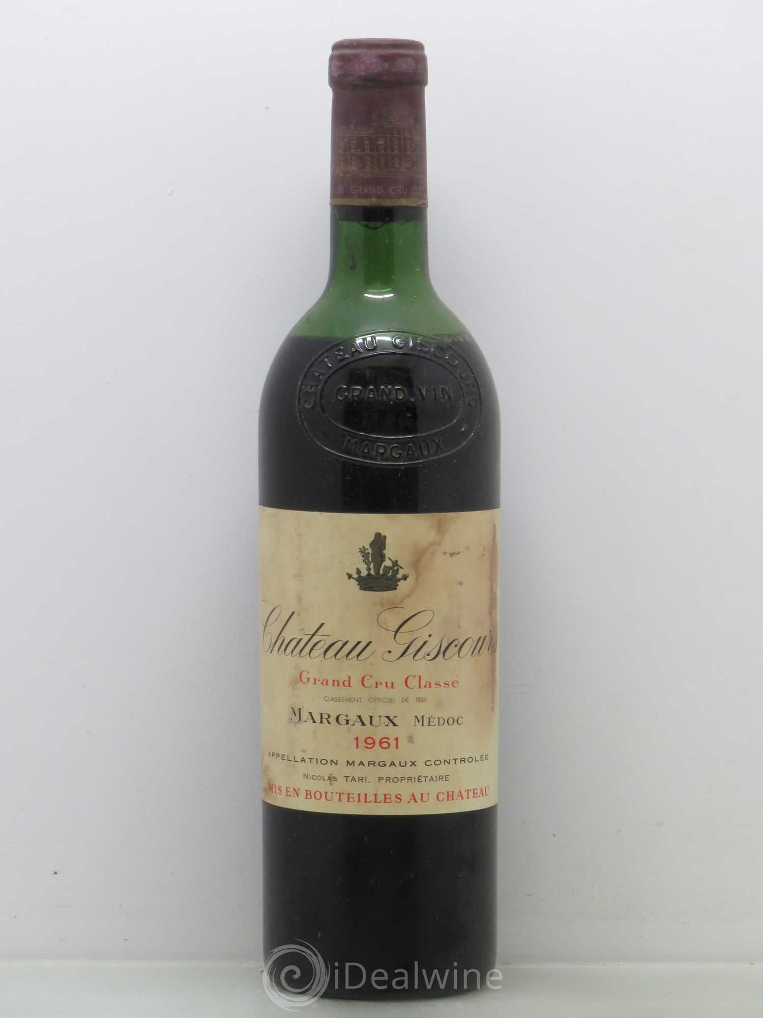 Château Giscours 3ème Grand Cru Classé 1961 - Lot de 1 bouteille - 0