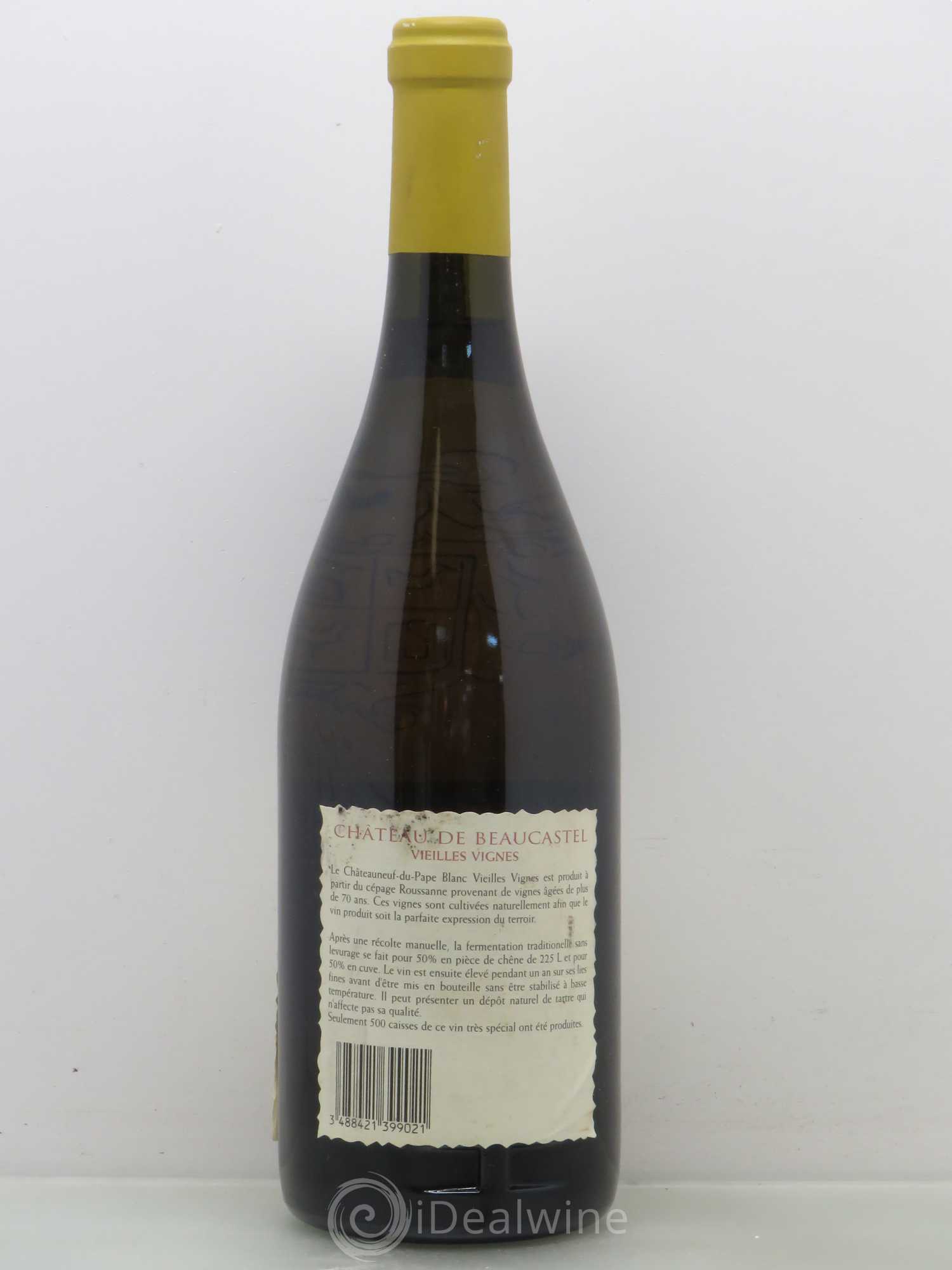 Châteauneuf-du-Pape Château de Beaucastel Vieilles vignes Roussanne Famille Perrin 1999 - Lot de 1 bouteille - 1