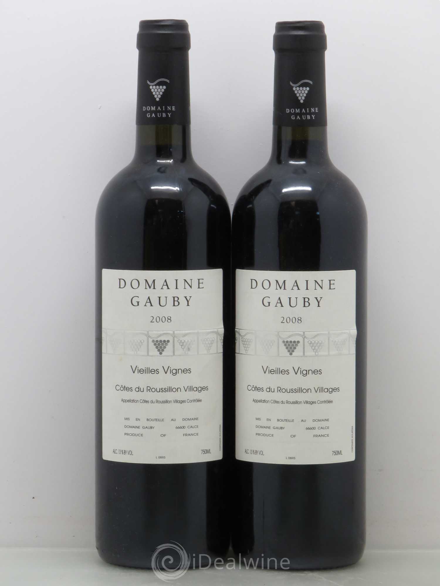 Côtes du Roussillon Villages Vieilles vignes Gauby (Domaine) 2008 - Lot de 5 bouteilles - 2