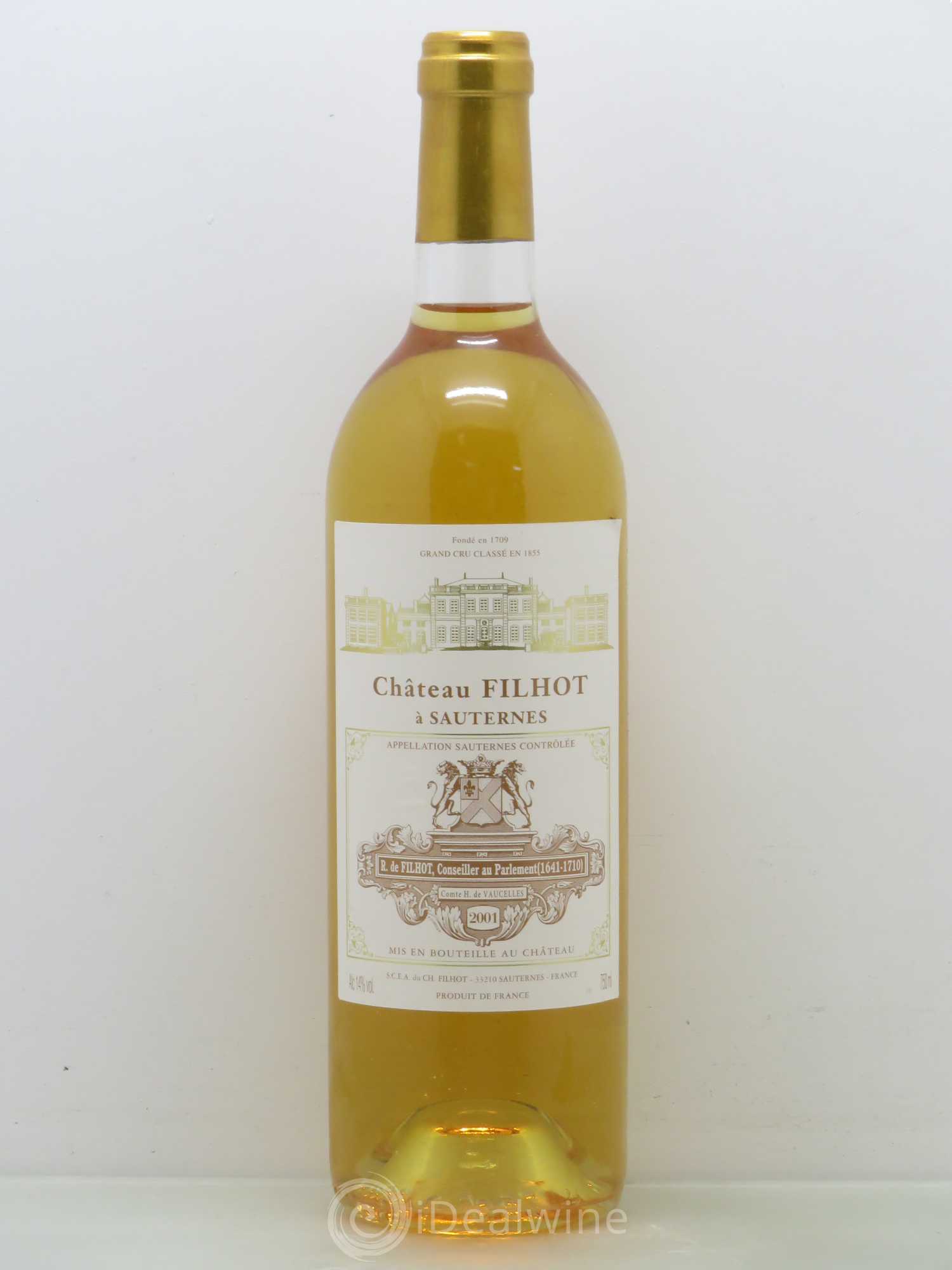Château Filhot 2ème Grand Cru Classé 2001 - Lotto di 1 bottiglia - 0