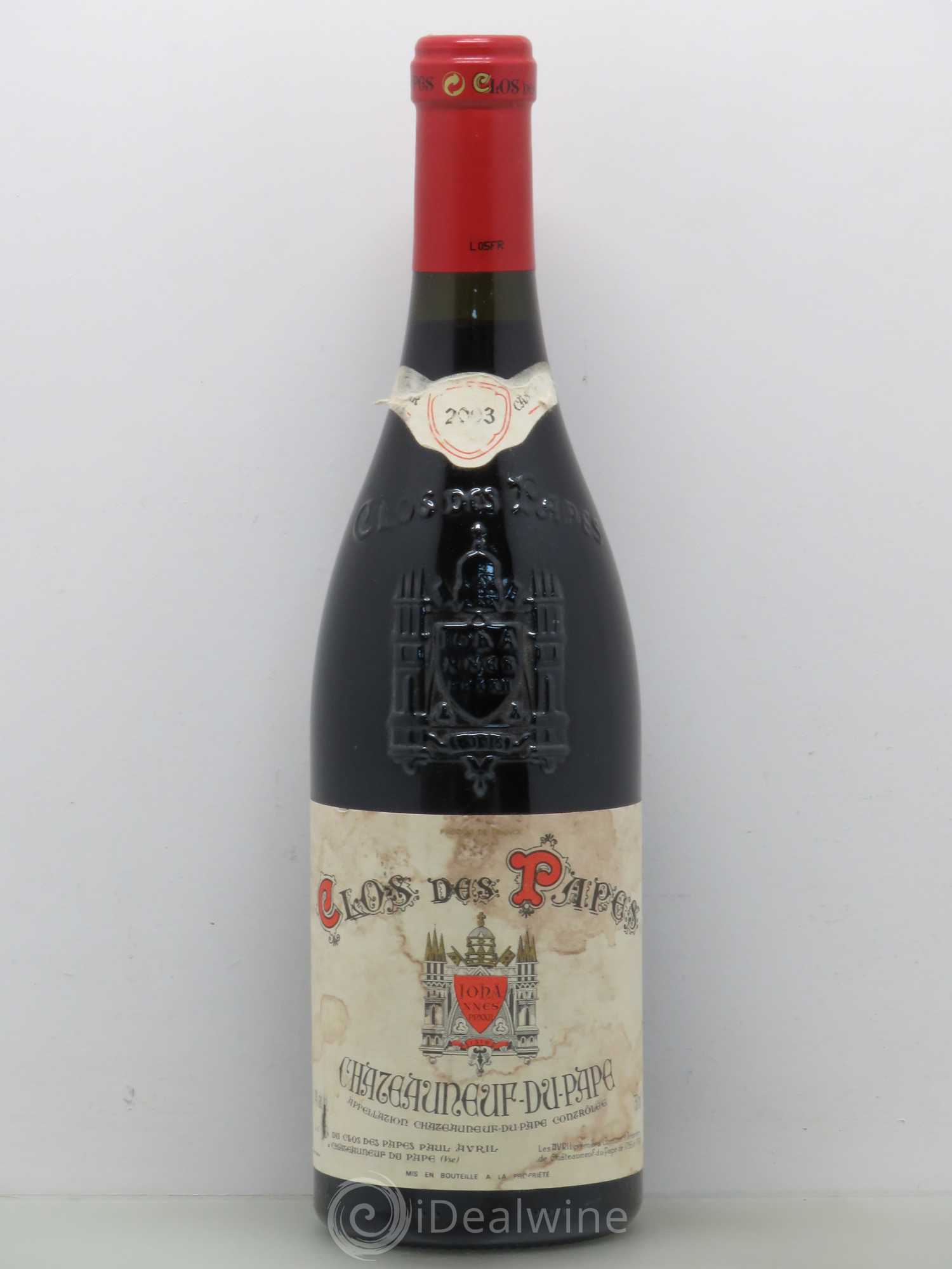 Châteauneuf-du-Pape Clos des Papes - Paul Avril 2003 - Lot de 1 bouteille - 0