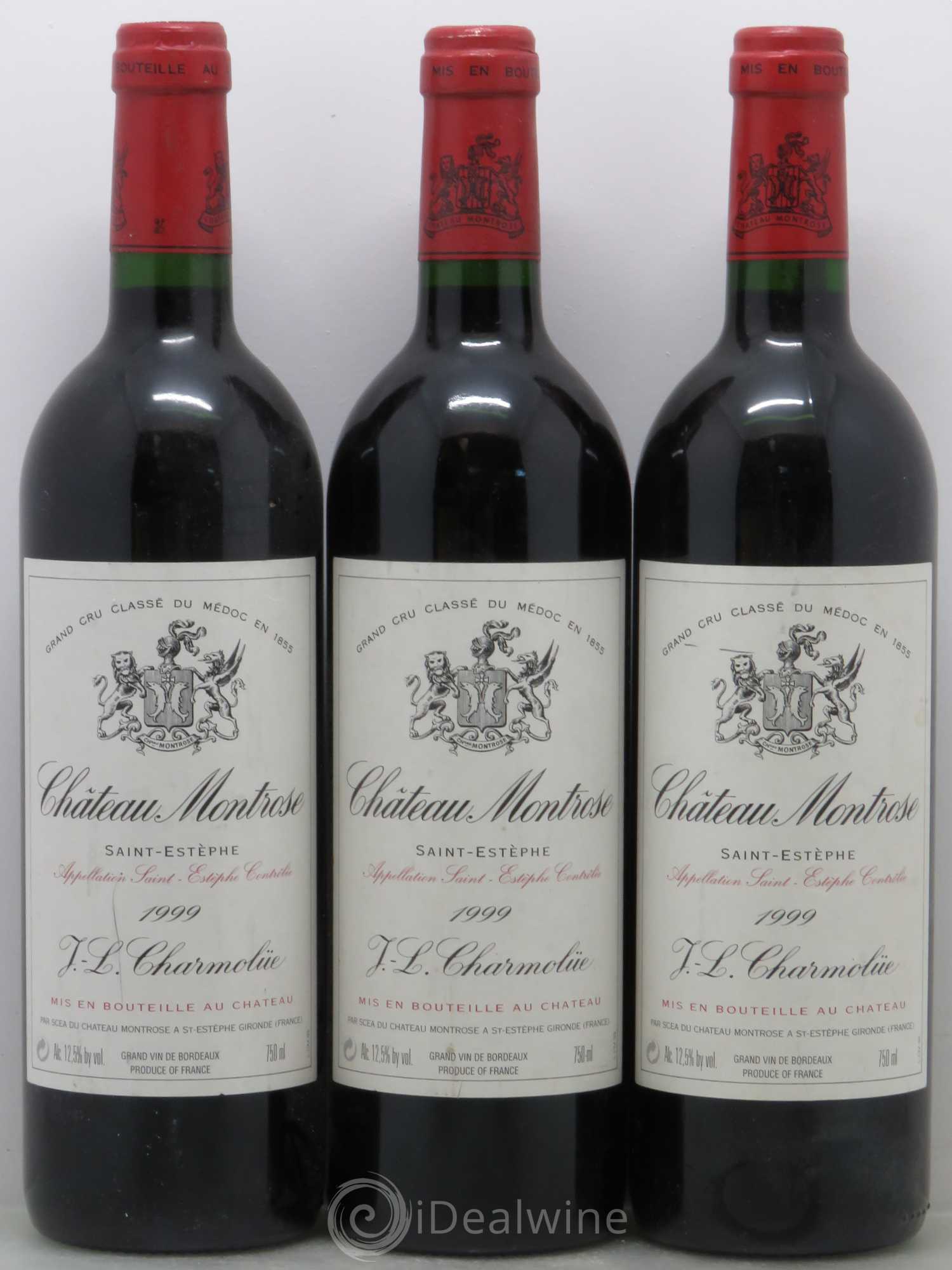 Château Montrose 2ème Grand Cru Classé 1999 - Lot de 3 bouteilles - 0
