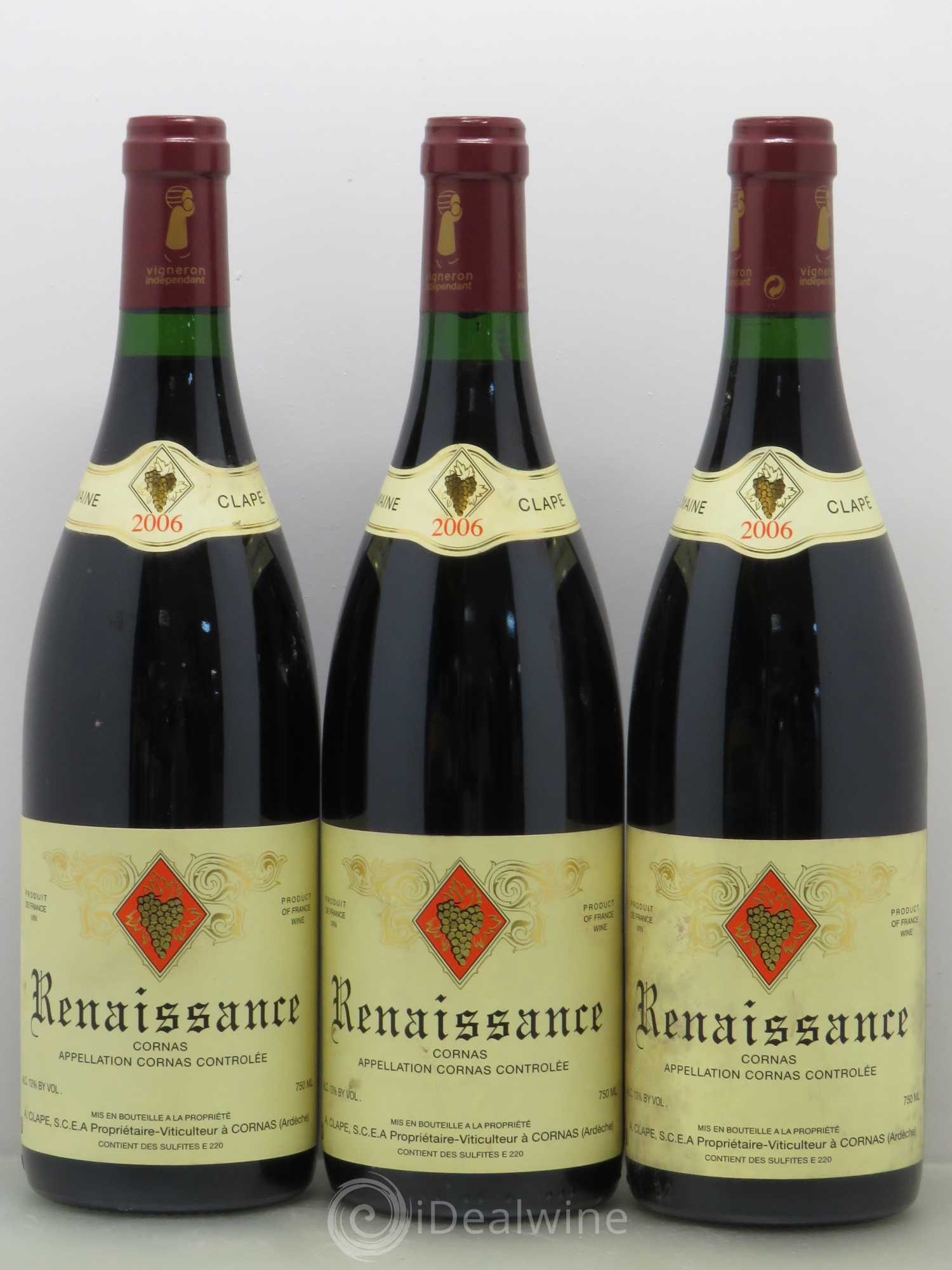 Cornas Renaissance Auguste Clape 2006 - Lot de 6 bouteilles - 1