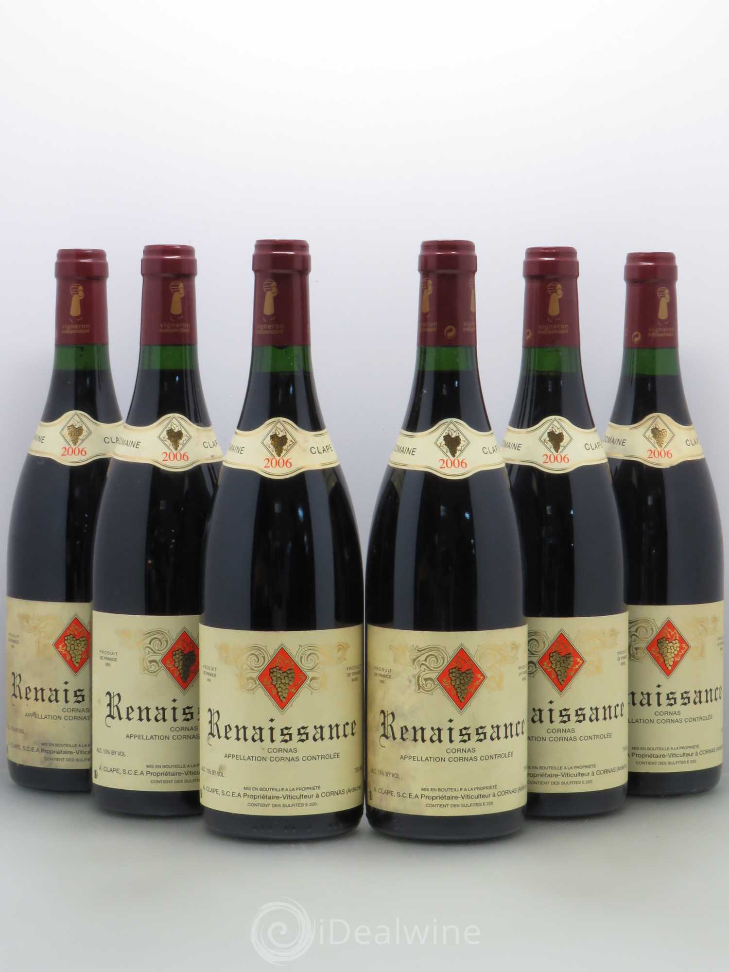 Cornas Renaissance Auguste Clape 2006 - Lot de 6 bouteilles - 0