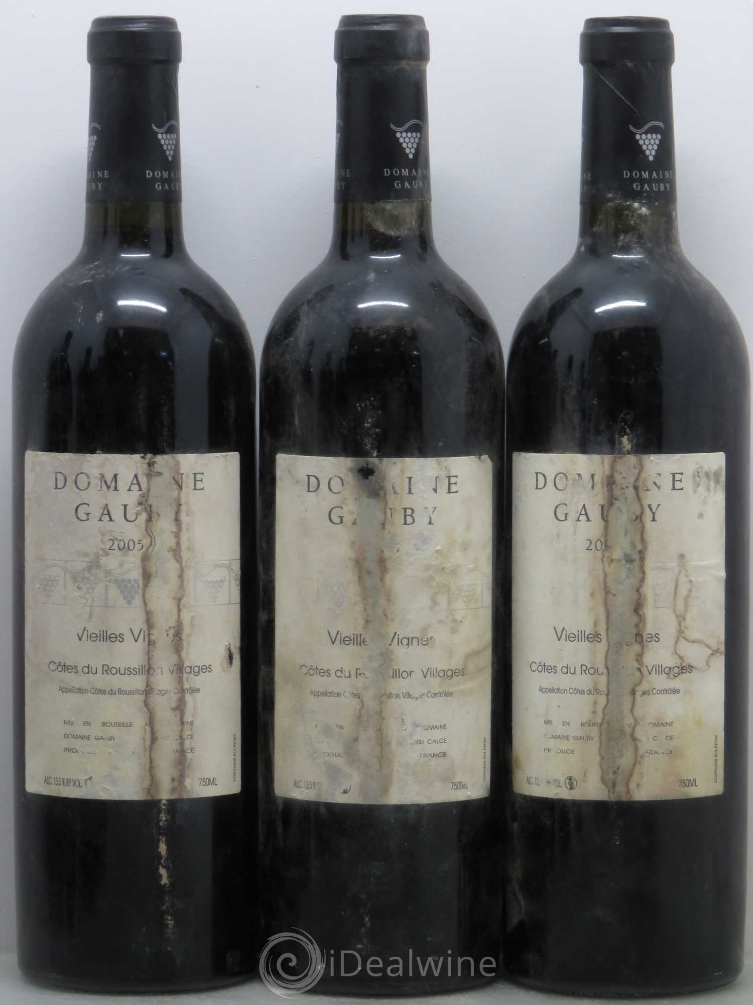 Côtes du Roussillon Villages Vieilles vignes Gauby (Domaine) 2005 - Lot de 6 bouteilles - 1