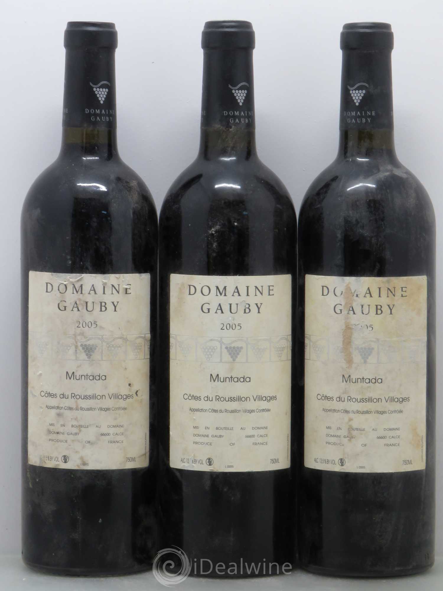 Côtes Catalanes (anciennement Côtes du Roussillon Villages) La Muntada Gauby (Domaine) 2005 - Lot de 3 bouteilles - 0
