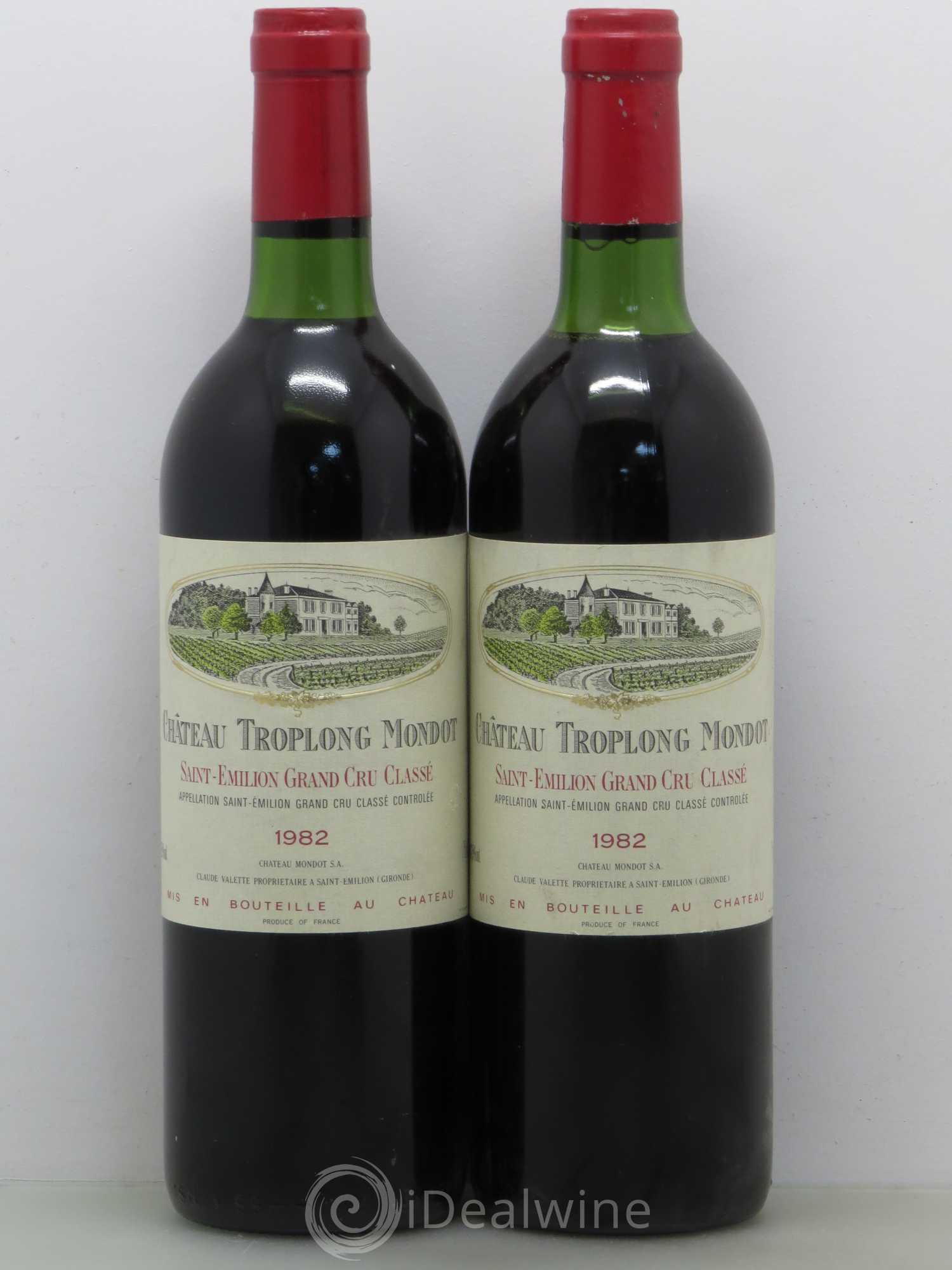 Château Troplong Mondot 1er Grand Cru Classé B 1982 - Lot de 2 bouteilles - 0