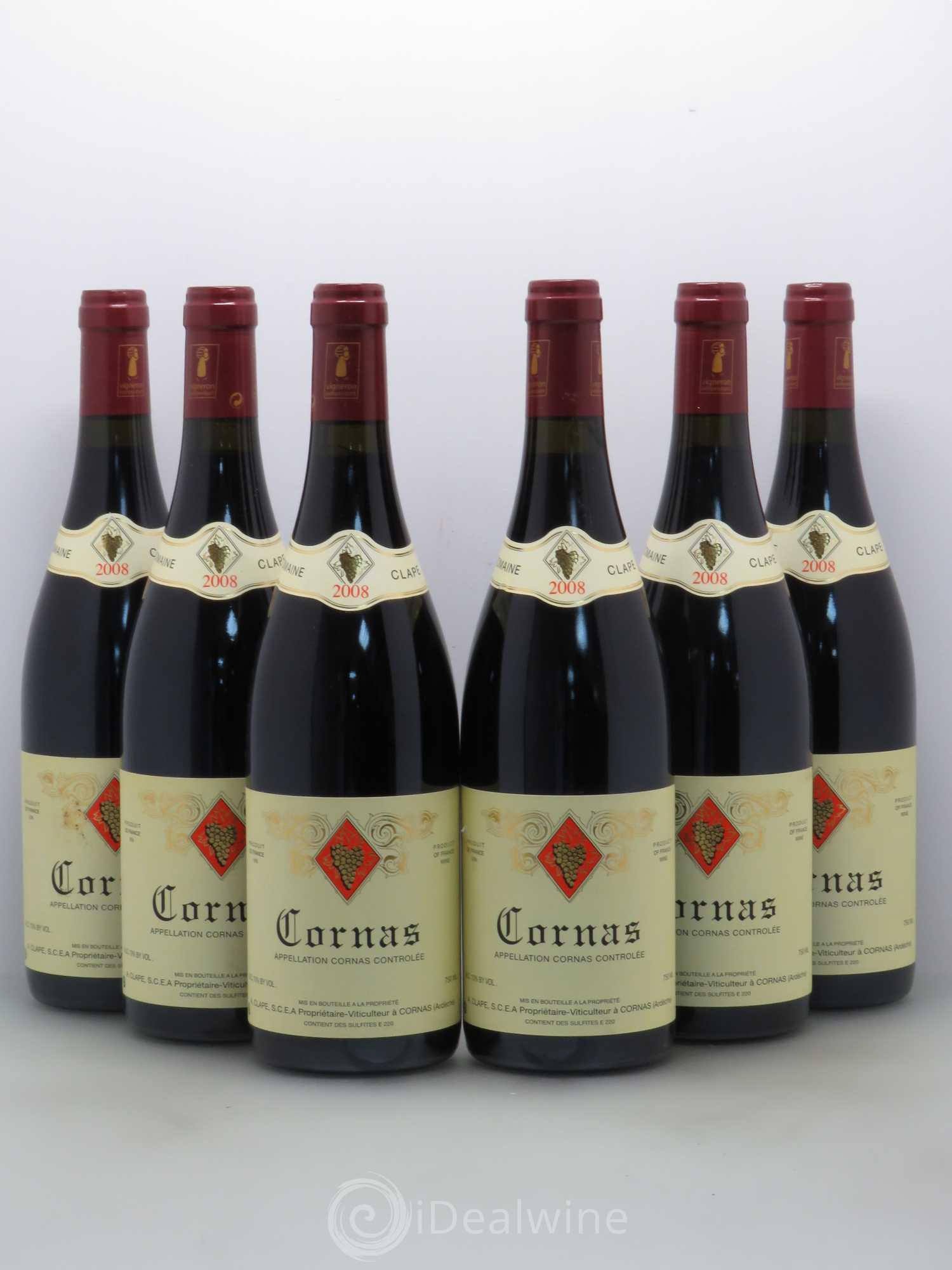 Cornas Auguste Clape 2008 - Lot de 6 bouteilles - 0