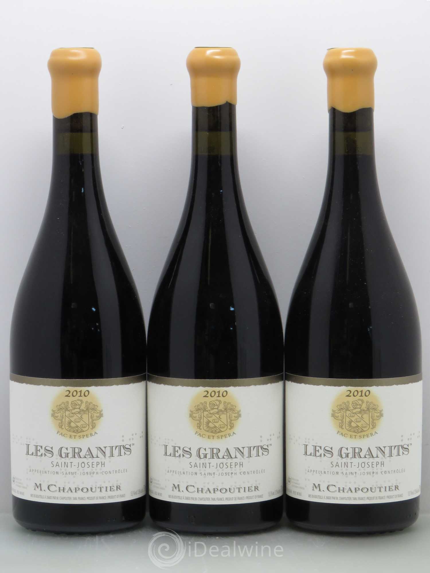 Saint-Joseph Les Granits Chapoutier 2010 - Lot de 3 bouteilles - 0