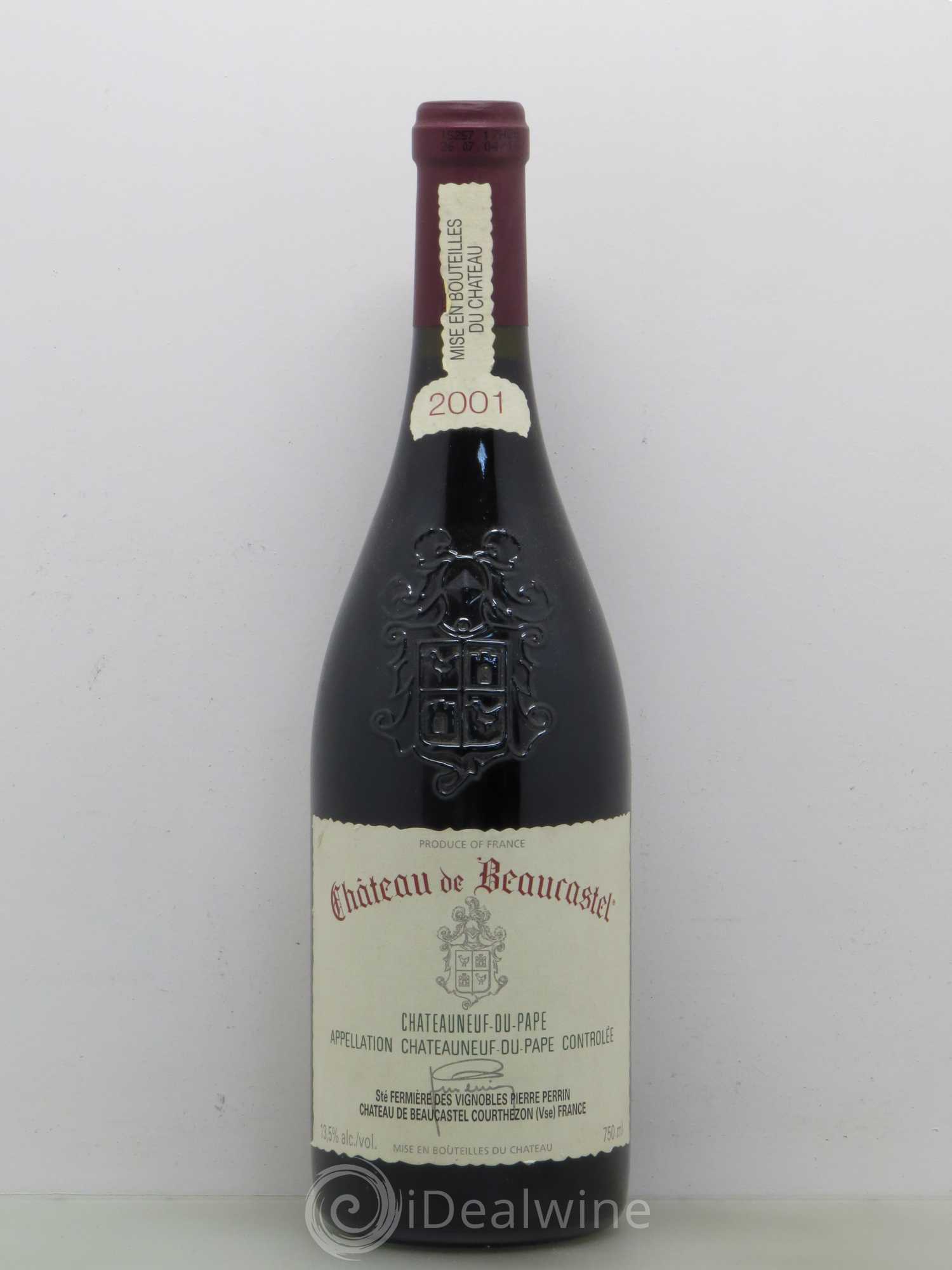 Châteauneuf-du-Pape Château de Beaucastel Famille Perrin 2001 - Lot de 1 bouteille - 0