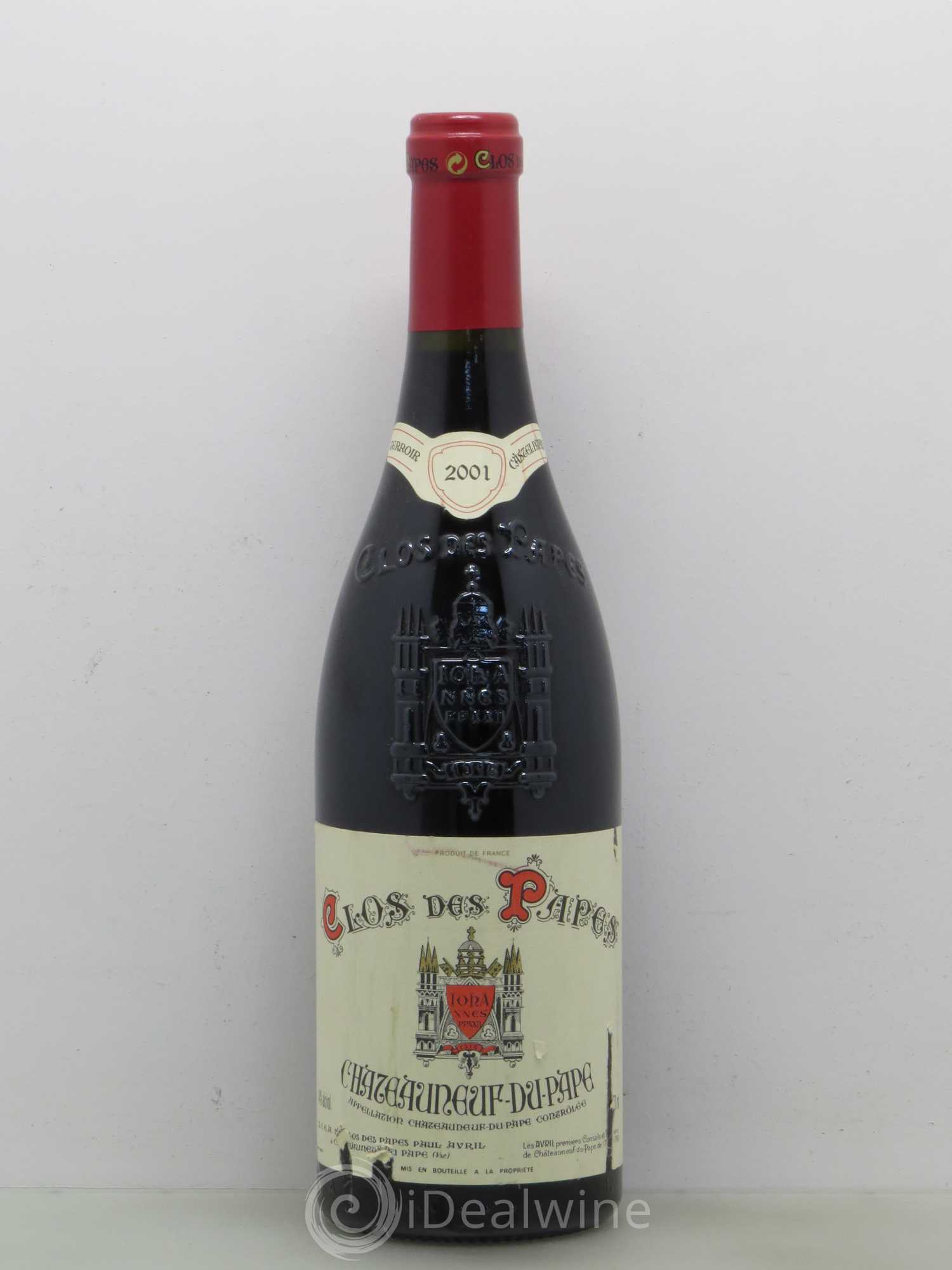 Châteauneuf-du-Pape Clos des Papes - Paul Avril 2001 - Lot de 1 bouteille - 0