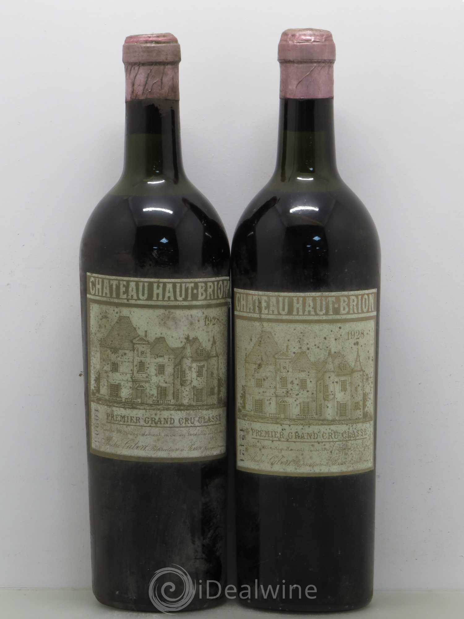 Château Haut Brion 1er Grand Cru Classé 1928 - Lot de 2 bouteilles - 0