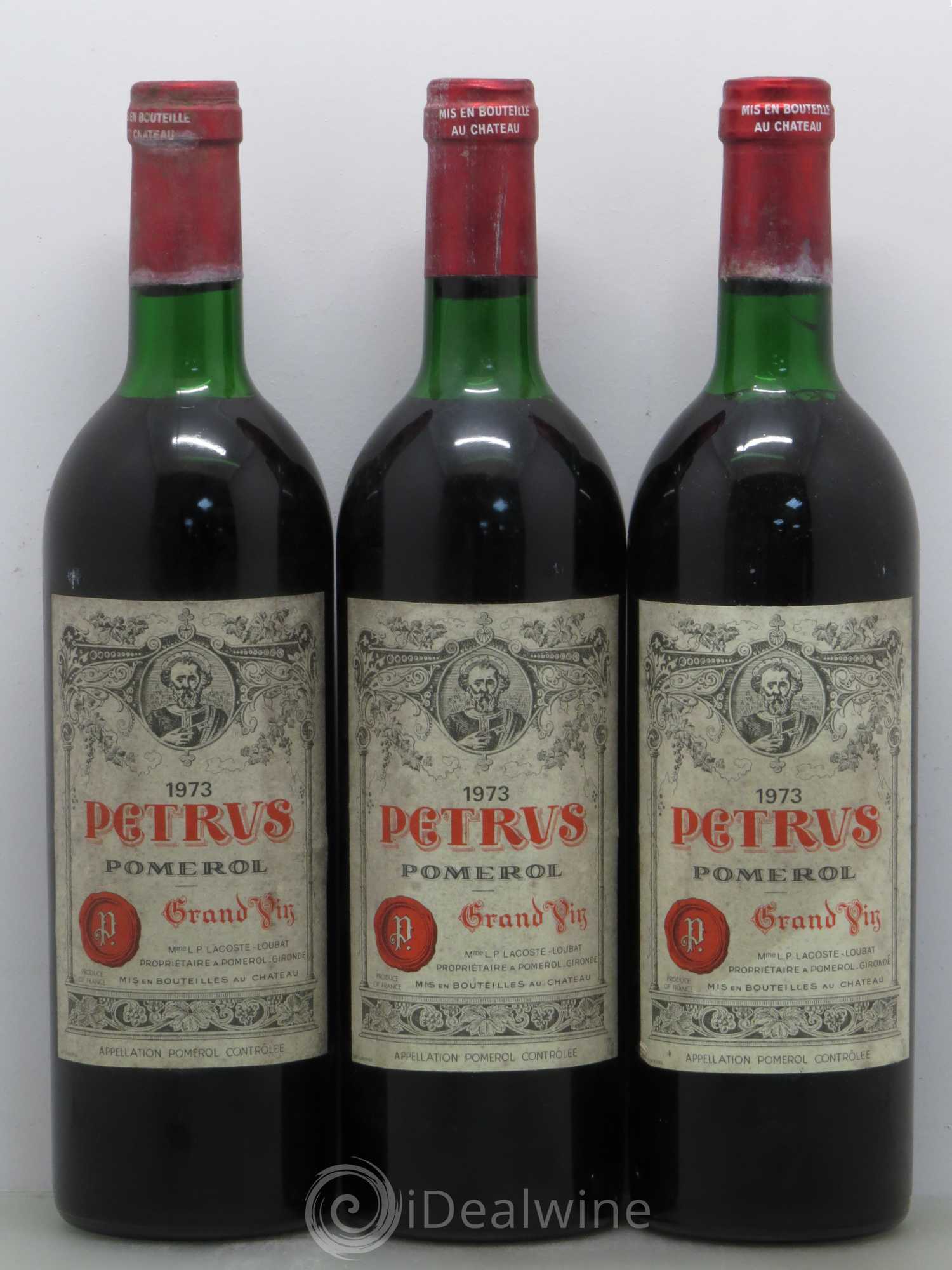Petrus 1973 - Lot de 3 bouteilles - 0
