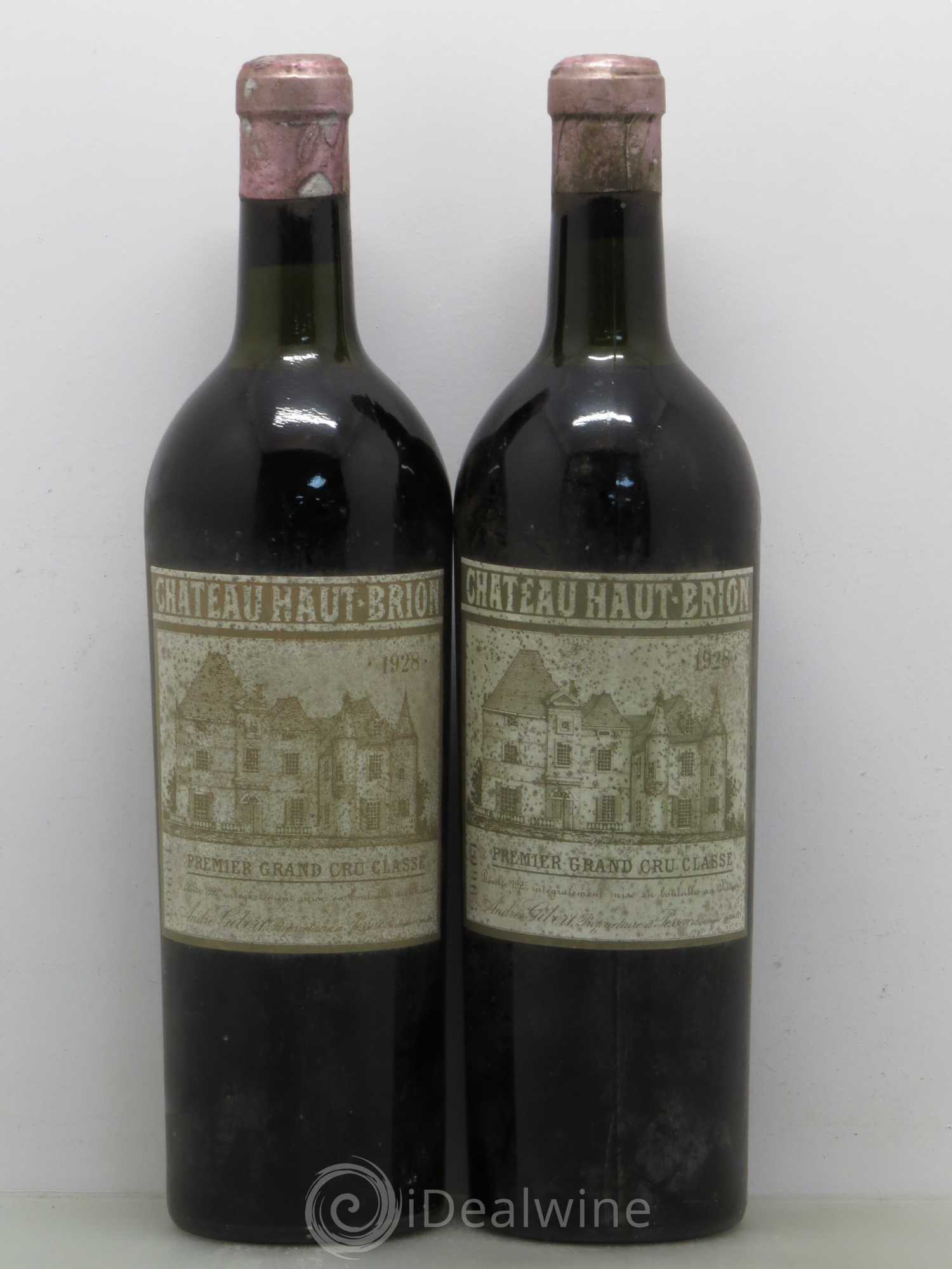 Château Haut Brion 1er Grand Cru Classé 1928 - Lot de 2 bouteilles - 0