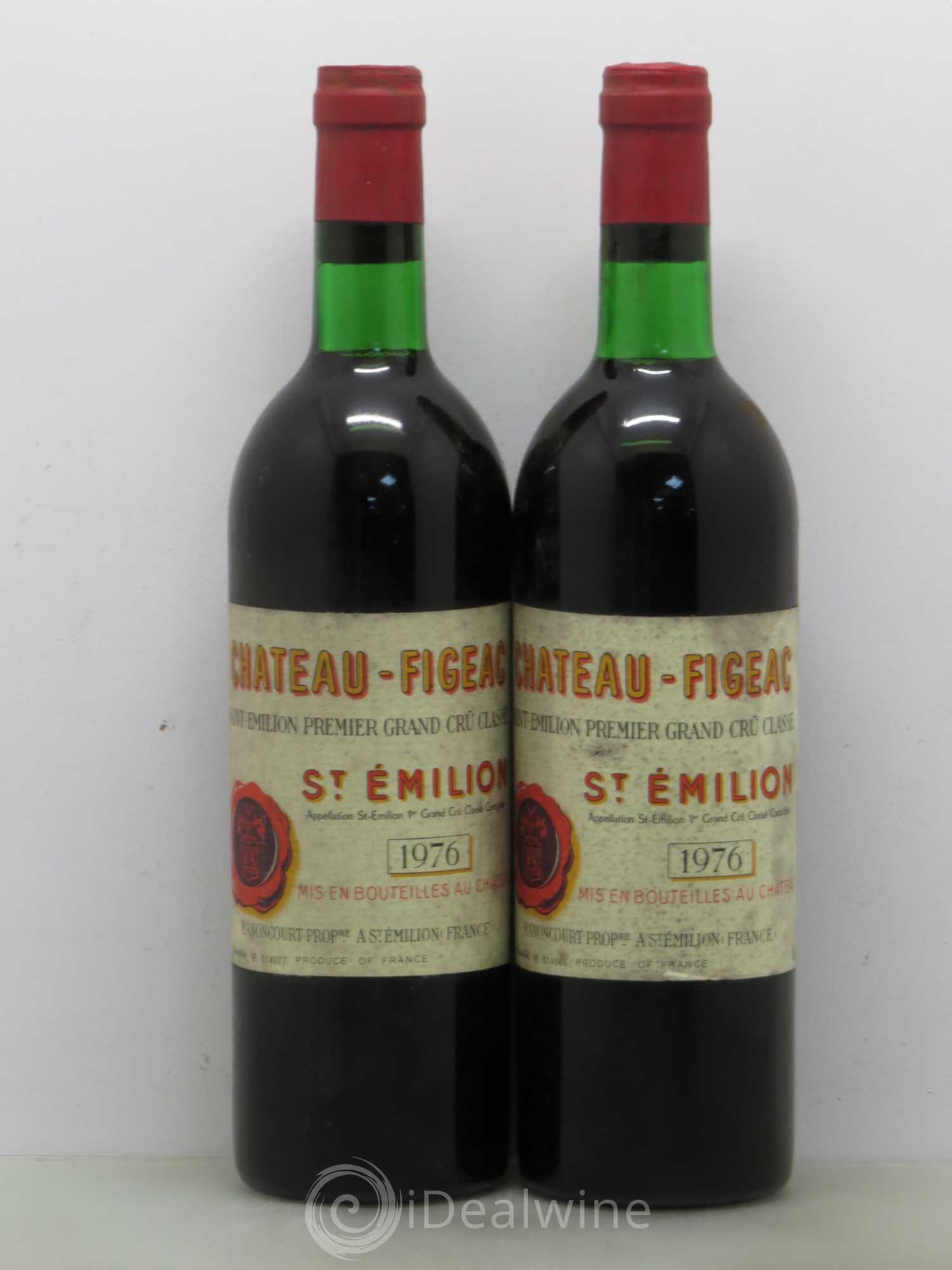 Château Figeac 1er Grand Cru Classé A 1976 - Lot de 2 bouteilles - 0