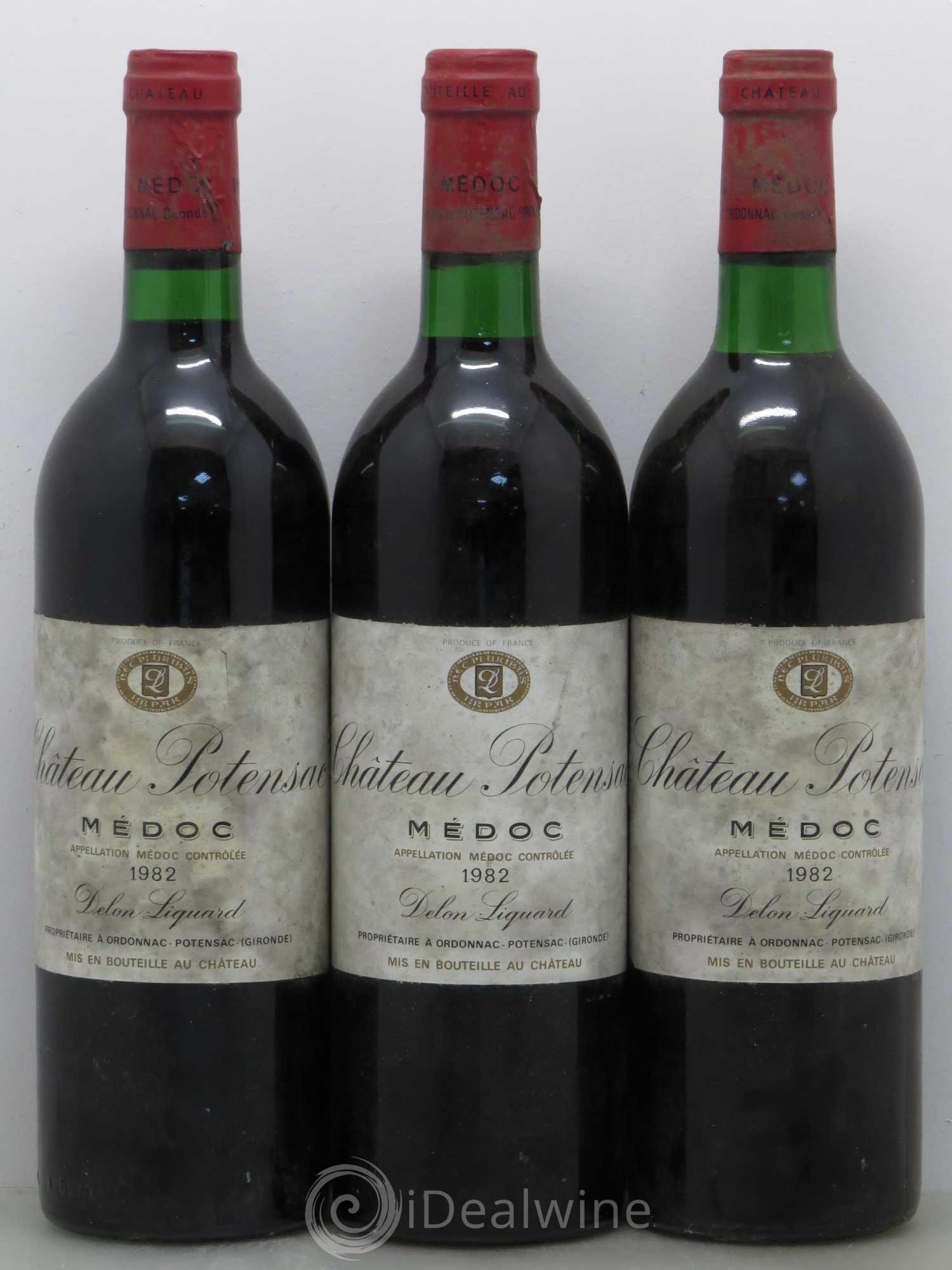 Château Potensac 1982 - Lot de 3 bouteilles - 0