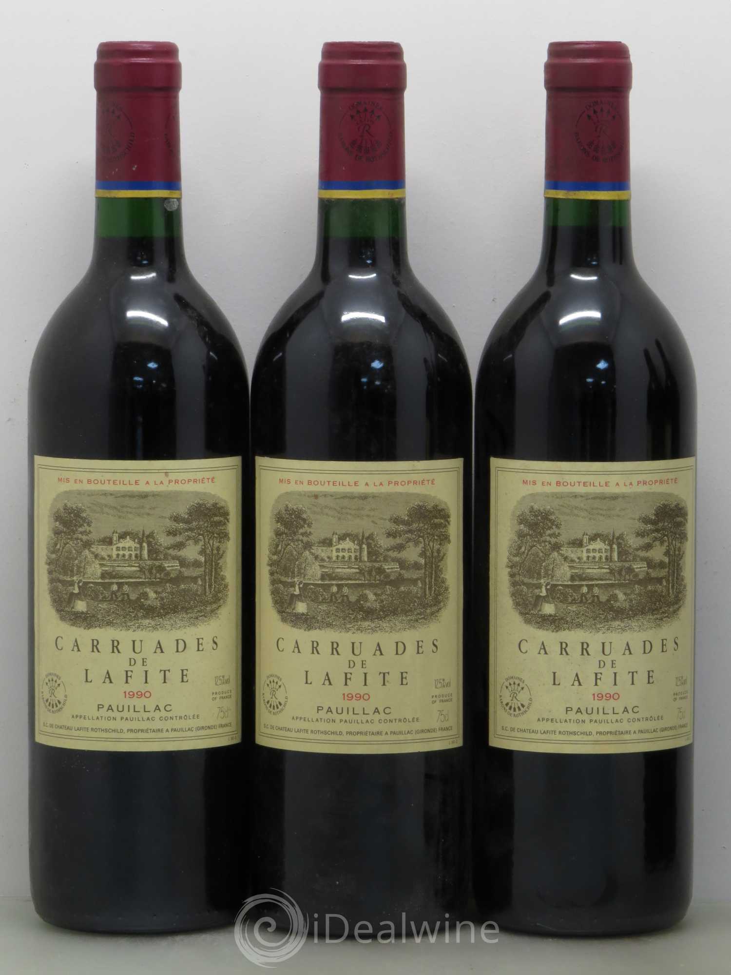 Carruades de Lafite Rothschild Second Vin 1990 - Lot de 5 bouteilles - 1