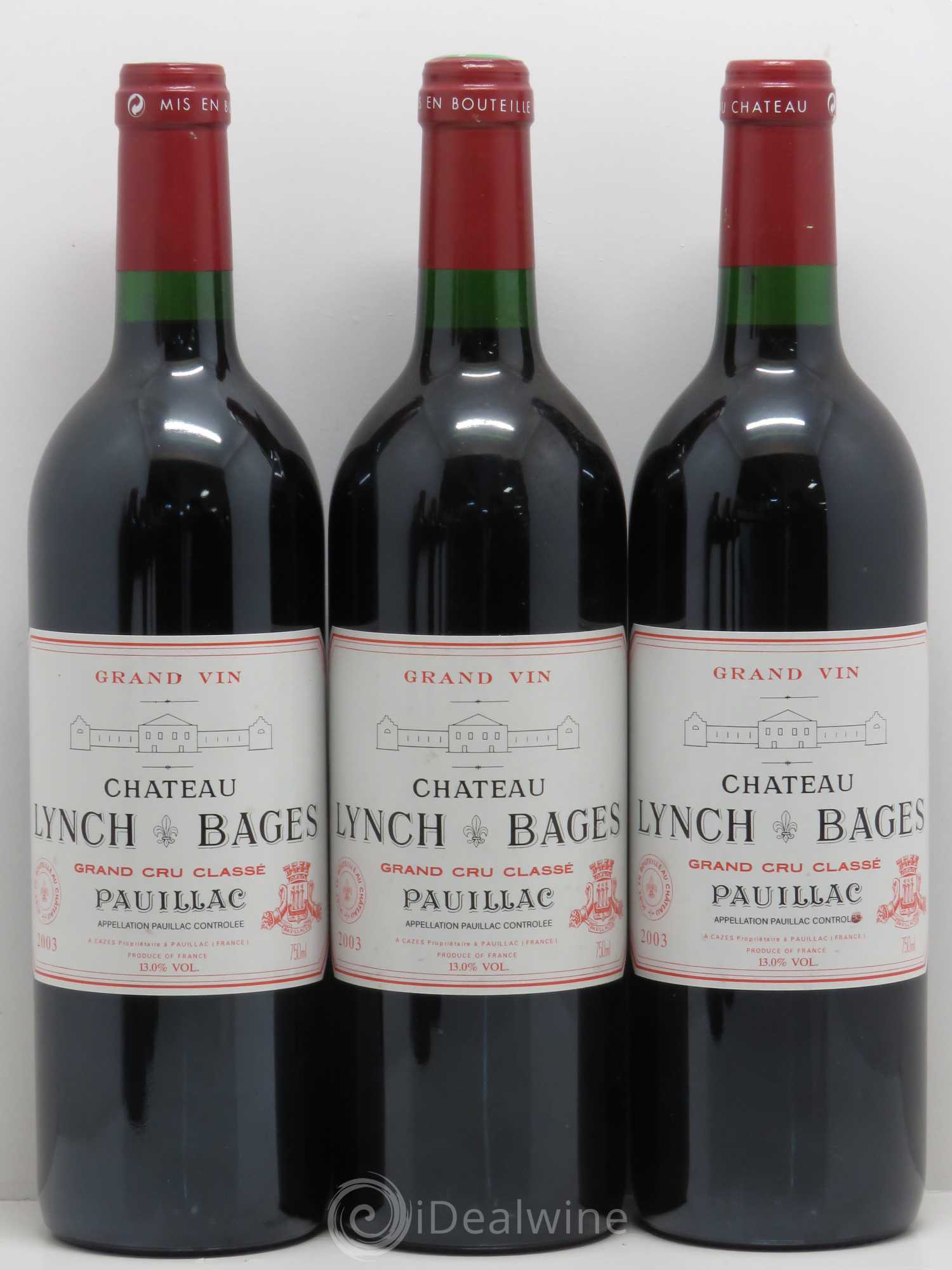 Château Lynch Bages 5ème Grand Cru Classé 2003 - Lot de 6 bouteilles - 1