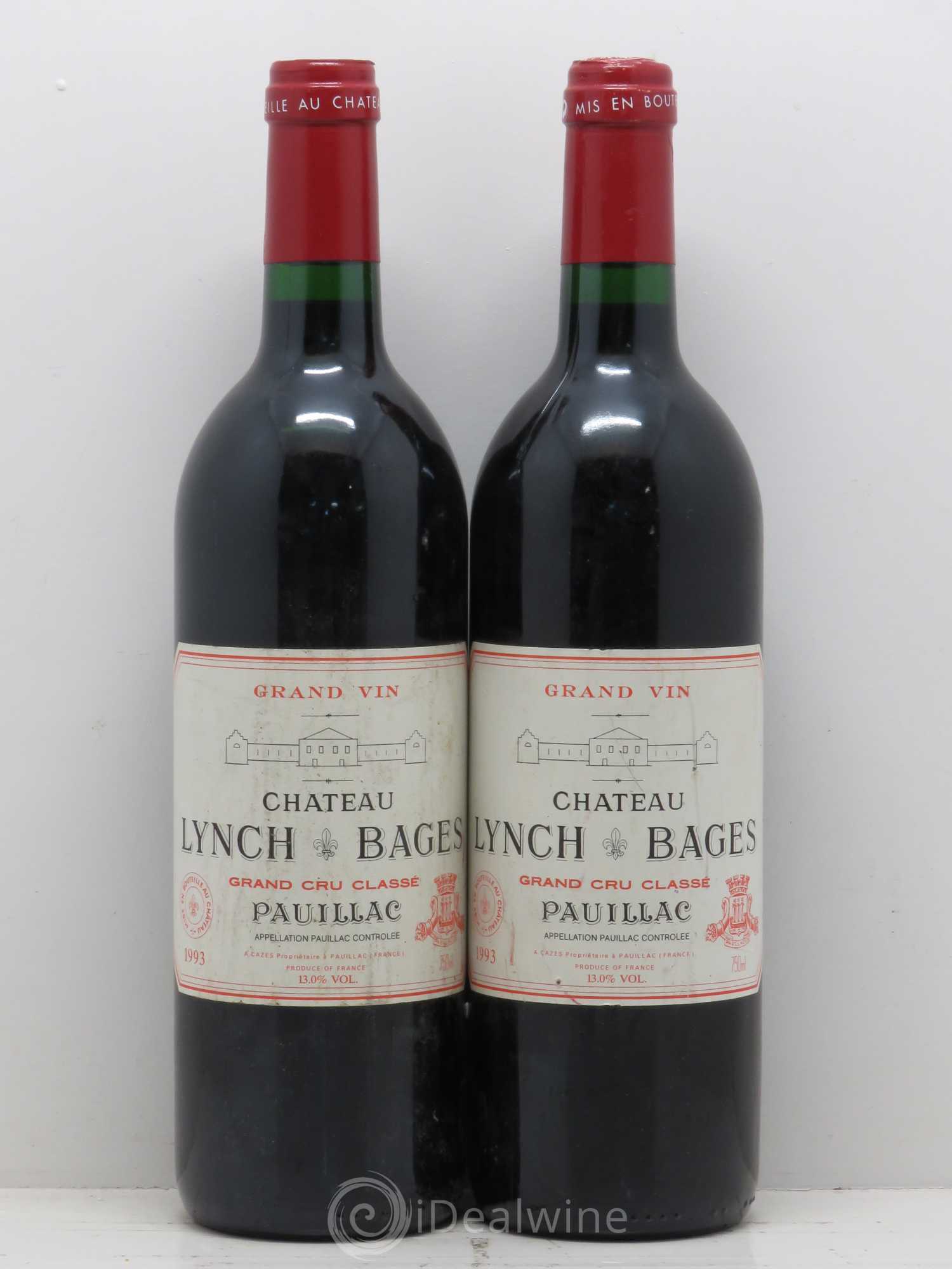 Château Lynch Bages 5ème Grand Cru Classé 1993 - Lot de 2 bouteilles - 0
