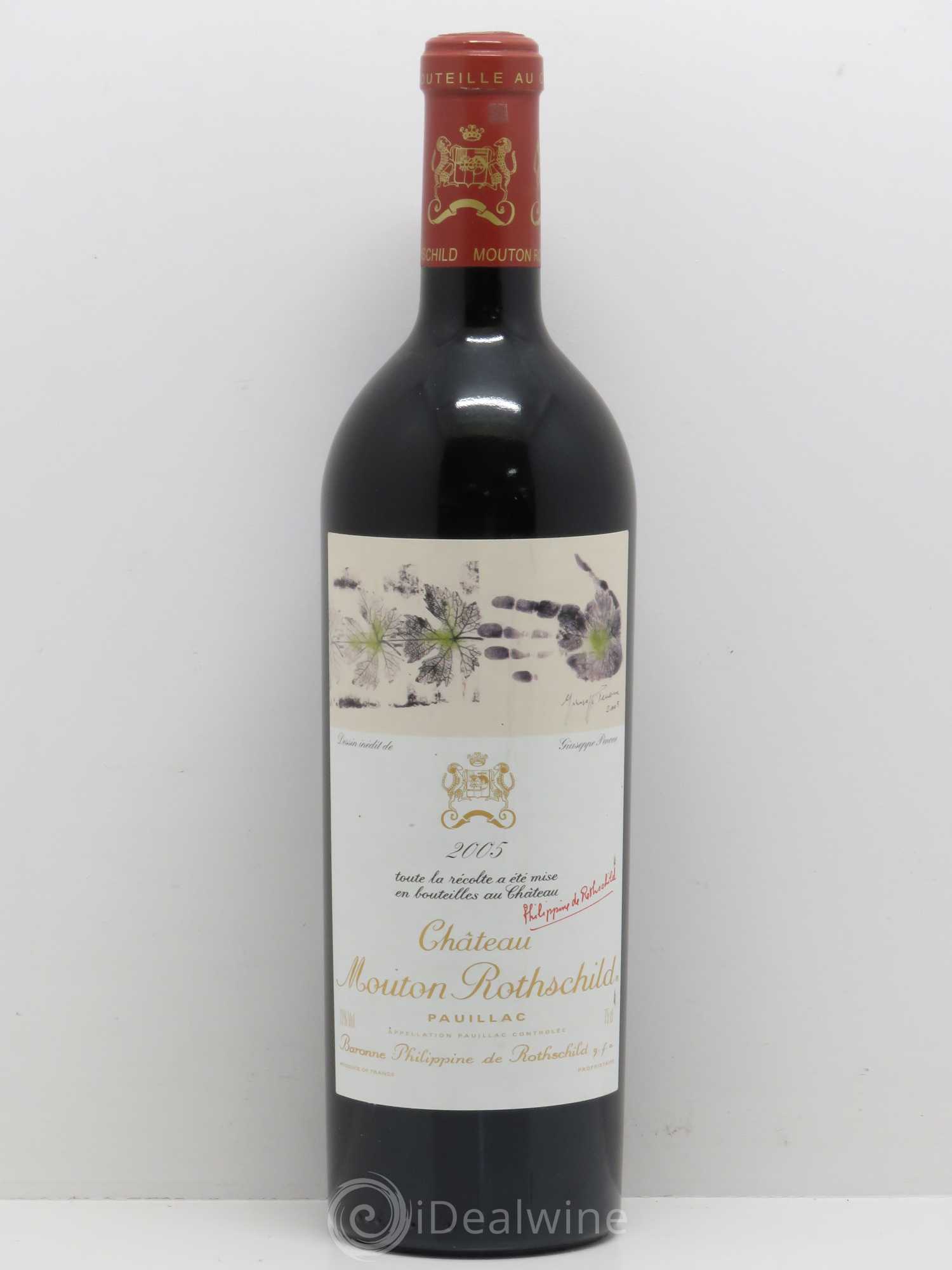 Château Mouton Rothschild 1er Grand Cru Classé 2005 - Lot de 1 bouteille - 0