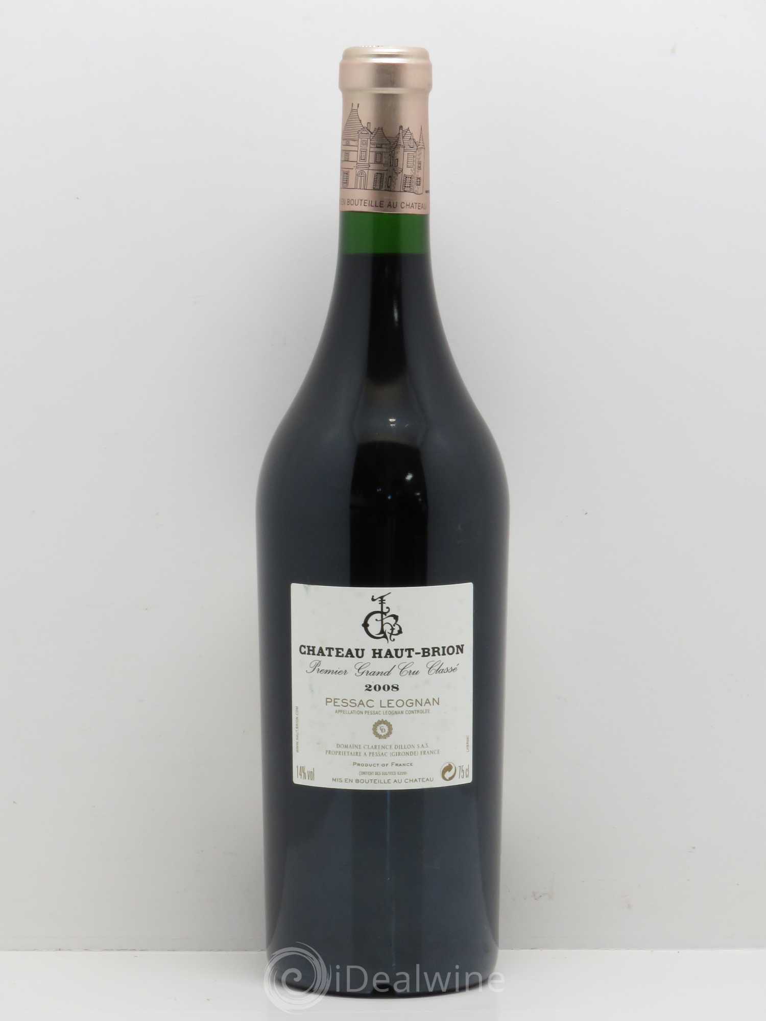 Château Haut Brion 1er Grand Cru Classé 2008 - Lot de 1 bouteille - 1