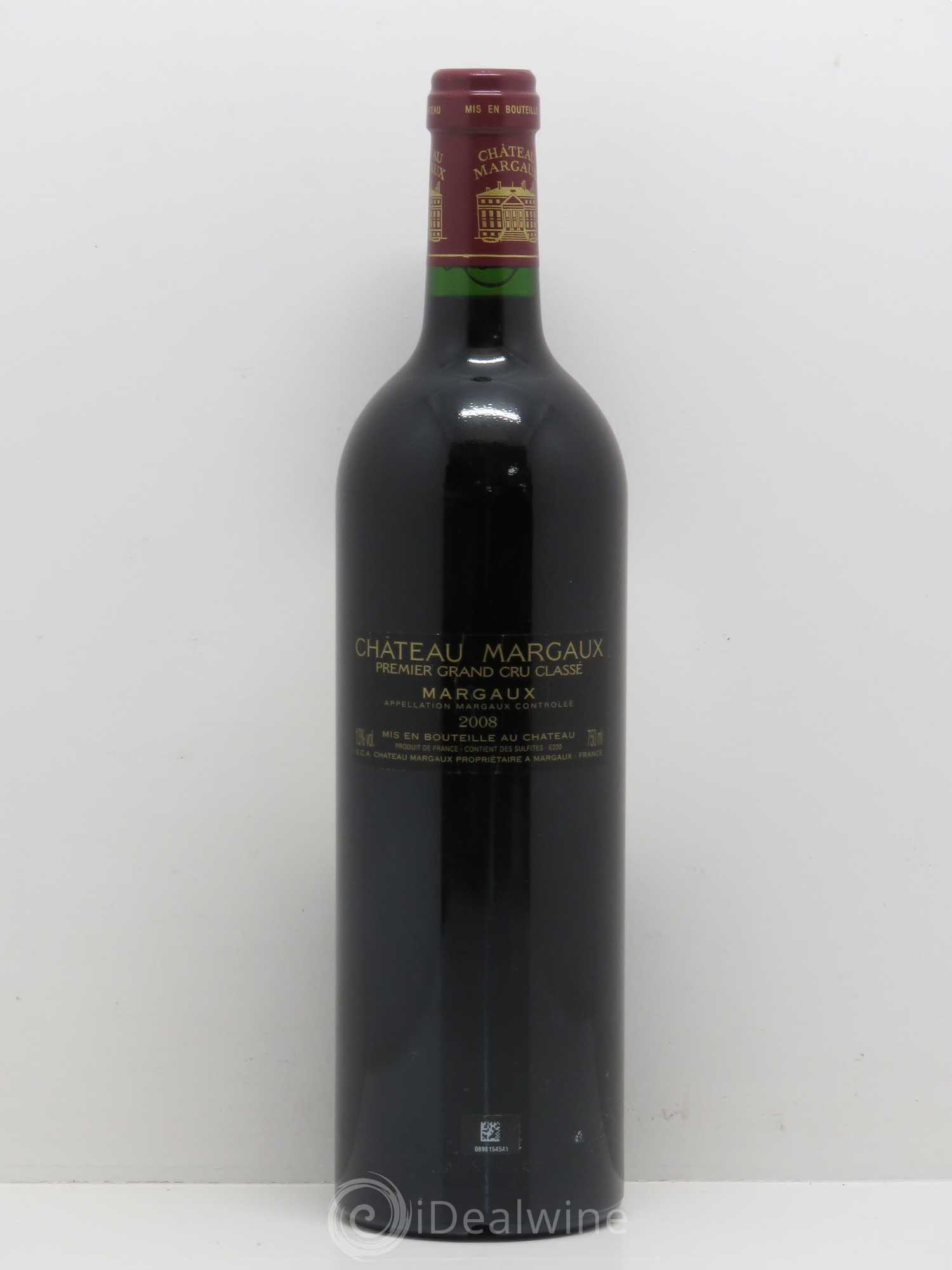 Château Margaux 1er Grand Cru Classé 2008 - Lot de 1 bouteille - 1