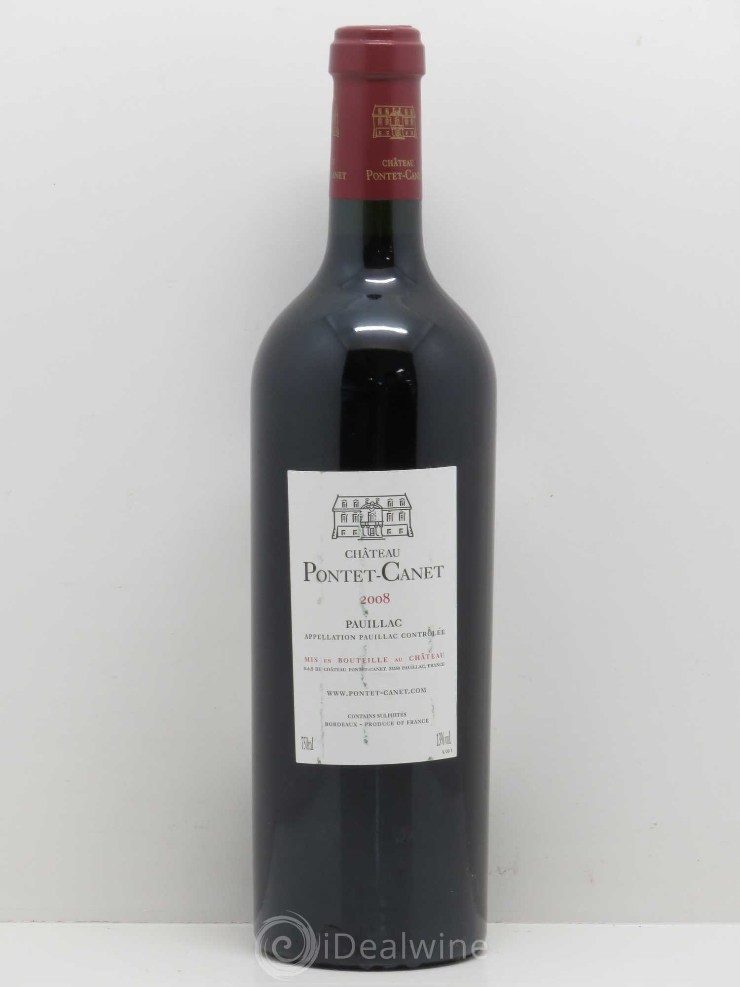 Château Pontet Canet 5ème Grand Cru Classé 2008 - Lot de 1 bouteille - 1